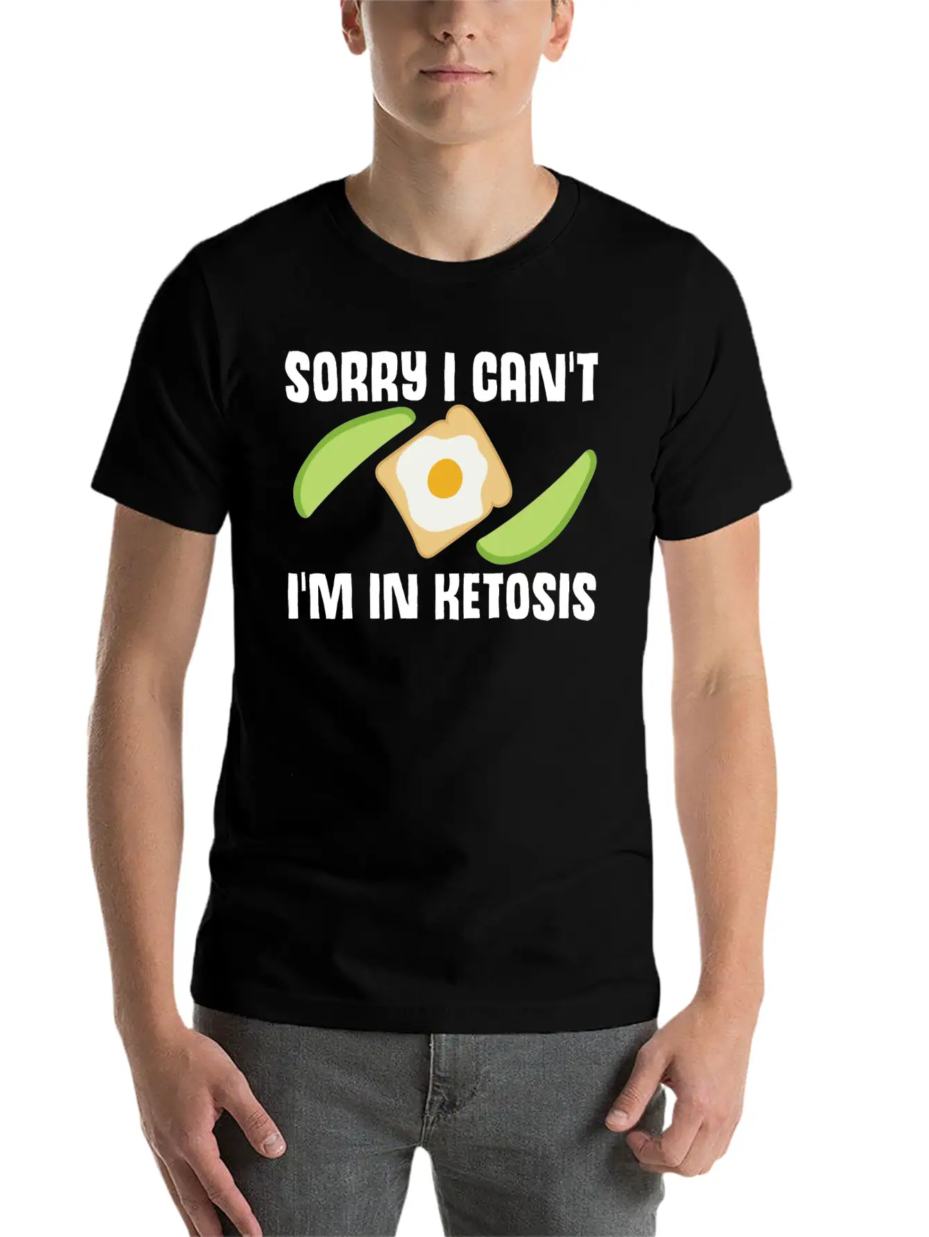 Ketogenic Diet Joke Keto Ketosis Weight Loss Diets Stylish Everyday T-Shirt – Unisex Basic Cotton Tee