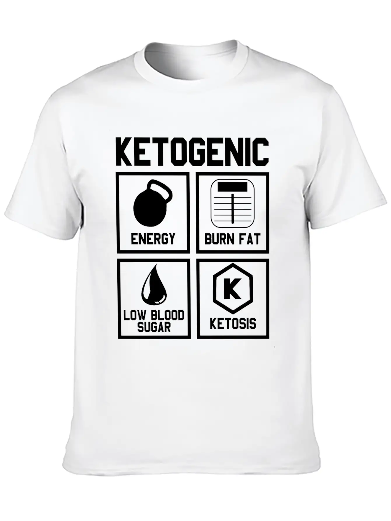 Ketogenic Diet : Ketone Ketosis Label Timeless Short Sleeve Tee – Comfy And Minimalist Design