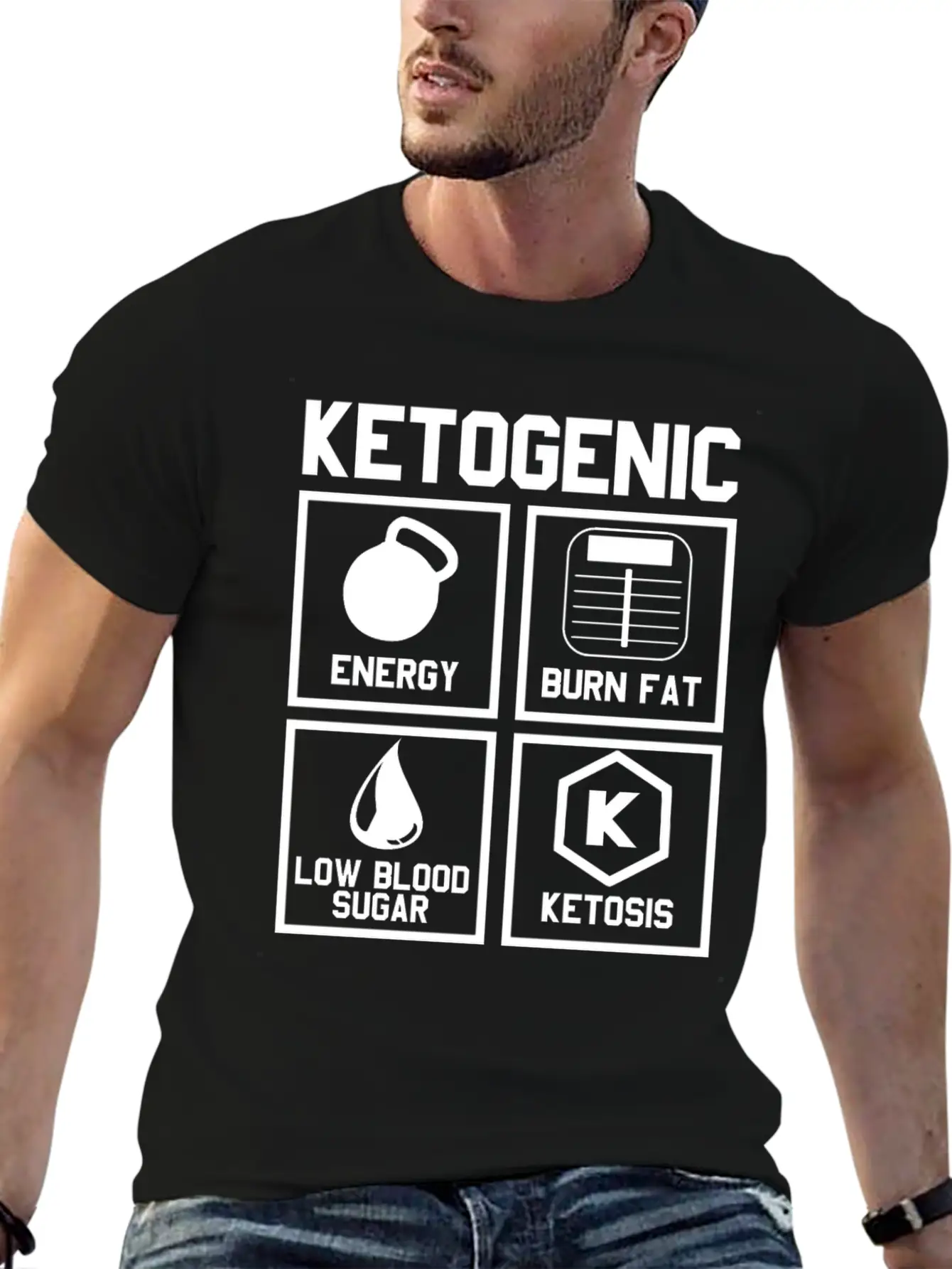 Ketogenic Diet : Ketone Ketosis Label Timeless Short Sleeve Tee – Comfy And Minimalist Design