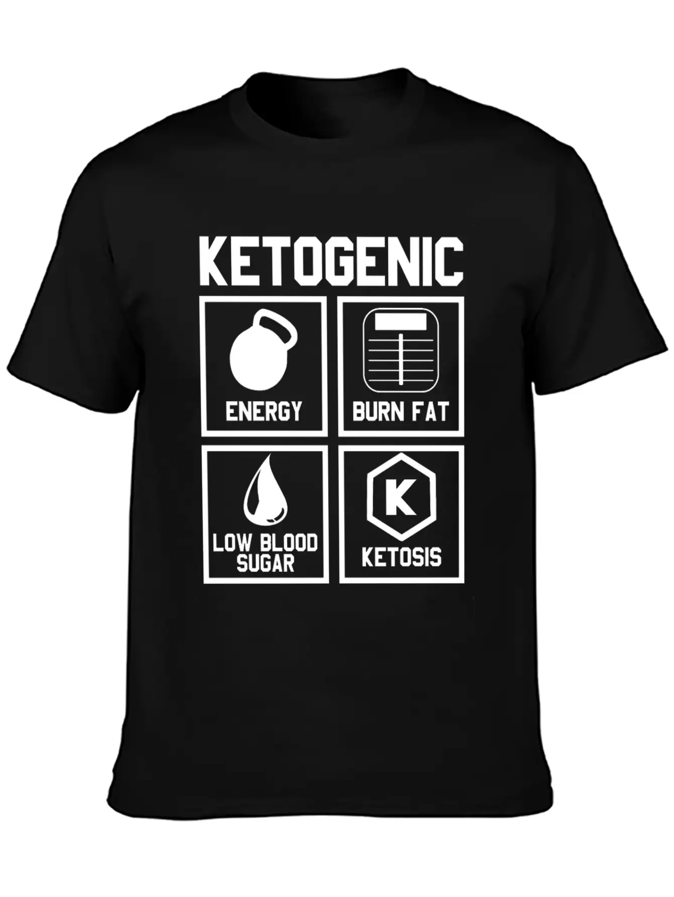 Ketogenic Diet : Ketone Ketosis Label Timeless Short Sleeve Tee – Comfy And Minimalist Design