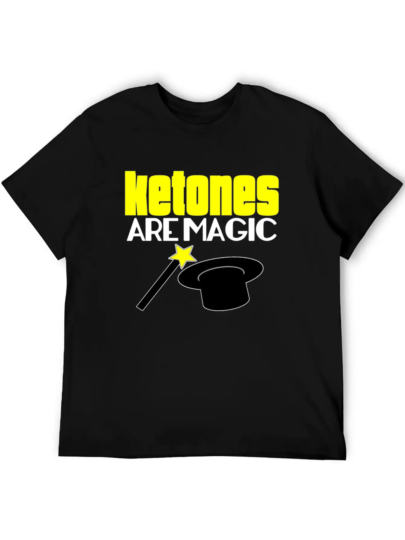 Ketones Are Magic LCHF Keto Diet Low Carb High Fat Stylish Everyday T-Shirt – Unisex Basic Cotton Tee