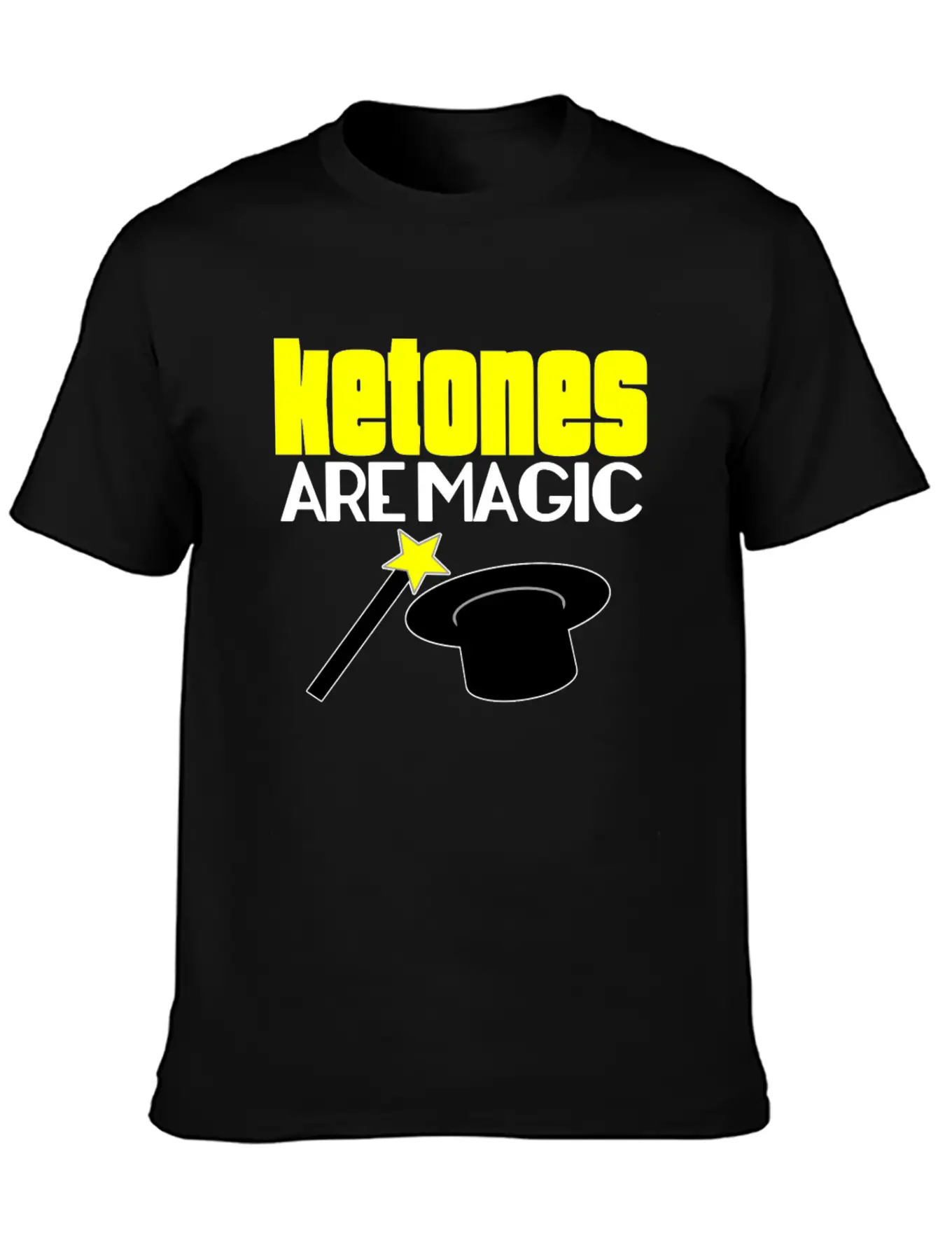 Ketones Are Magic LCHF Keto Diet Low Carb High Fat Stylish Everyday T-Shirt – Unisex Basic Cotton Tee