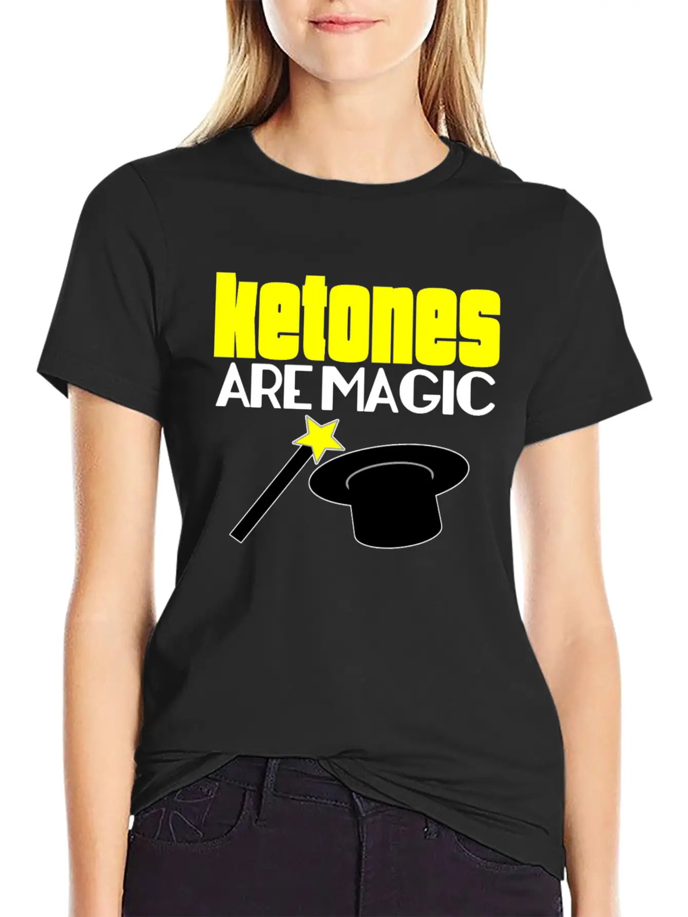 Ketones Are Magic LCHF Keto Diet Low Carb High Fat Stylish Everyday T-Shirt – Unisex Basic Cotton Tee