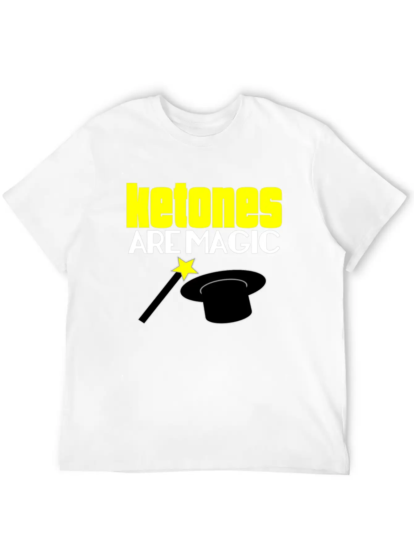 Ketones Are Magic LCHF Keto Diet Low Carb High Fat Stylish Everyday T-Shirt – Unisex Basic Cotton Tee