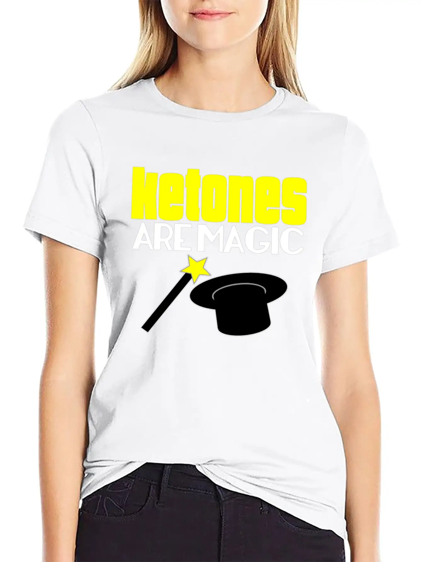 Ketones Are Magic LCHF Keto Diet Low Carb High Fat Stylish Everyday T-Shirt – Unisex Basic Cotton Tee