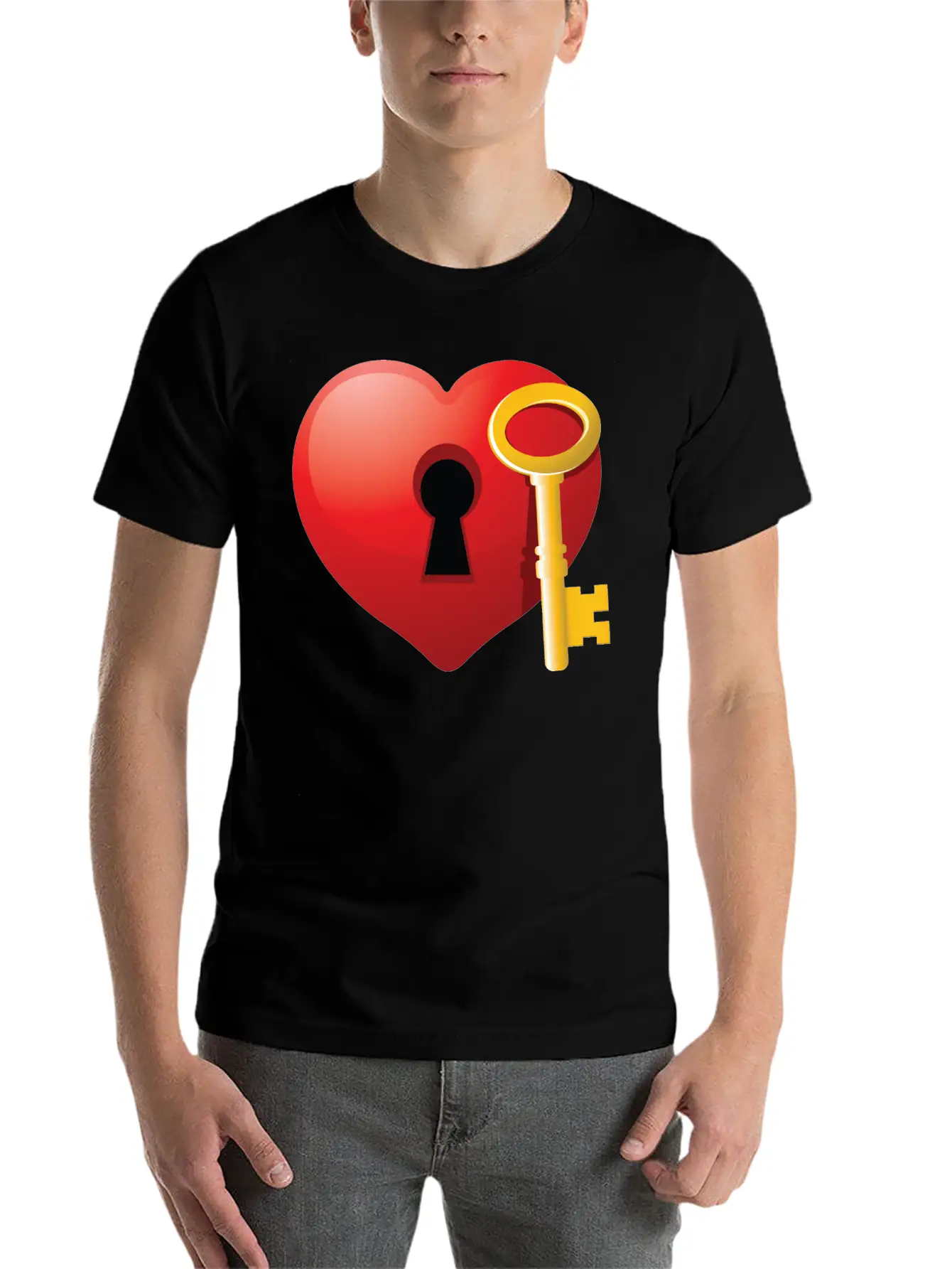 KEY TO YOUR HEART Timeless Short Sleeve Tee – Comfy And Minimalist Design