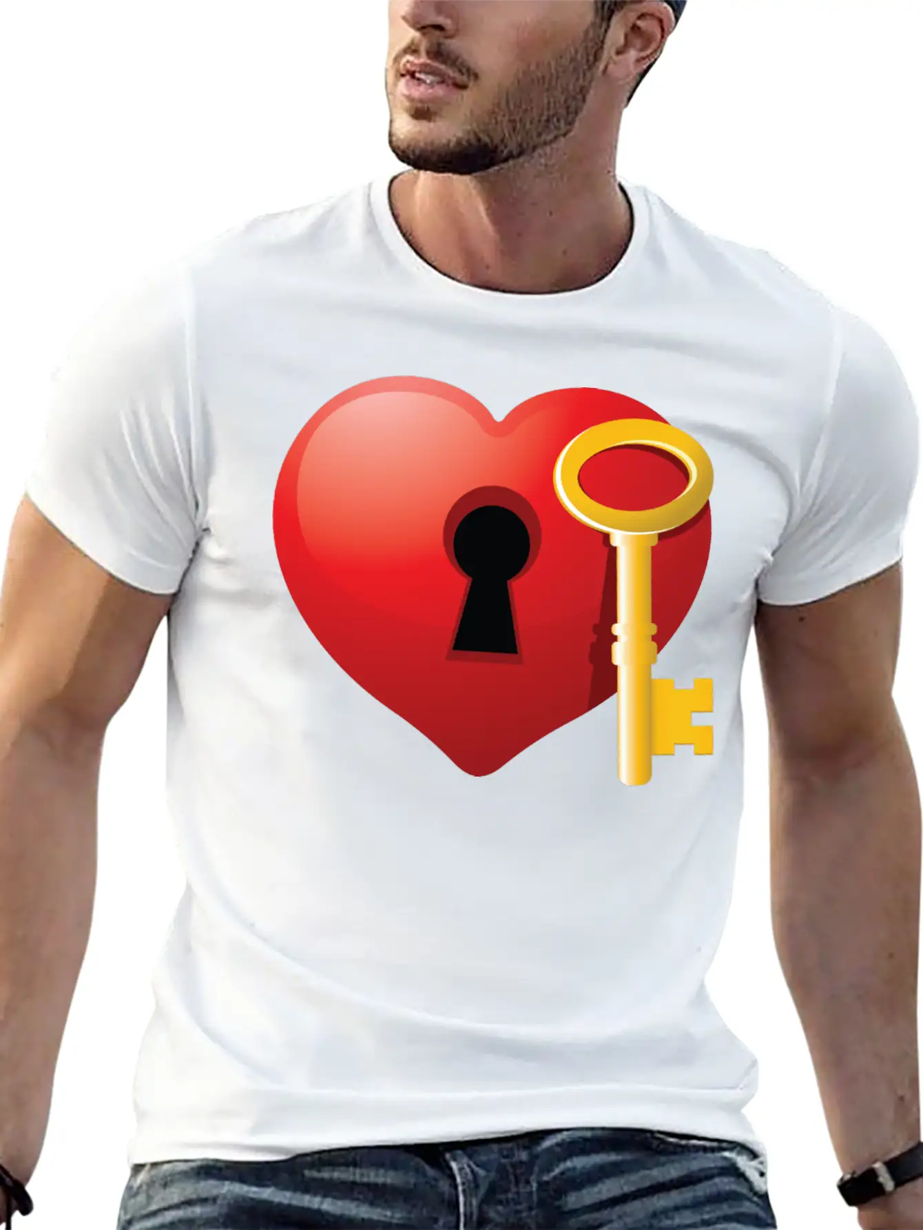 KEY TO YOUR HEART Timeless Short Sleeve Tee – Comfy And Minimalist Design