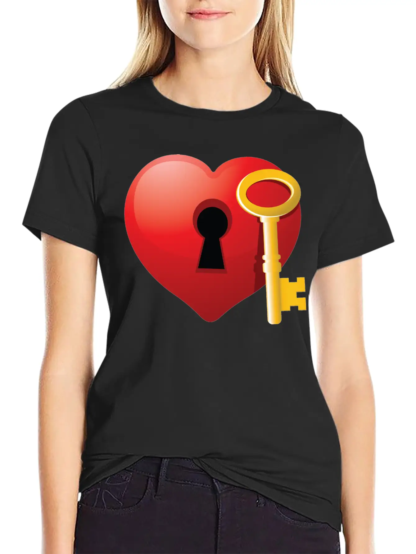 KEY TO YOUR HEART Timeless Short Sleeve Tee – Comfy And Minimalist Design