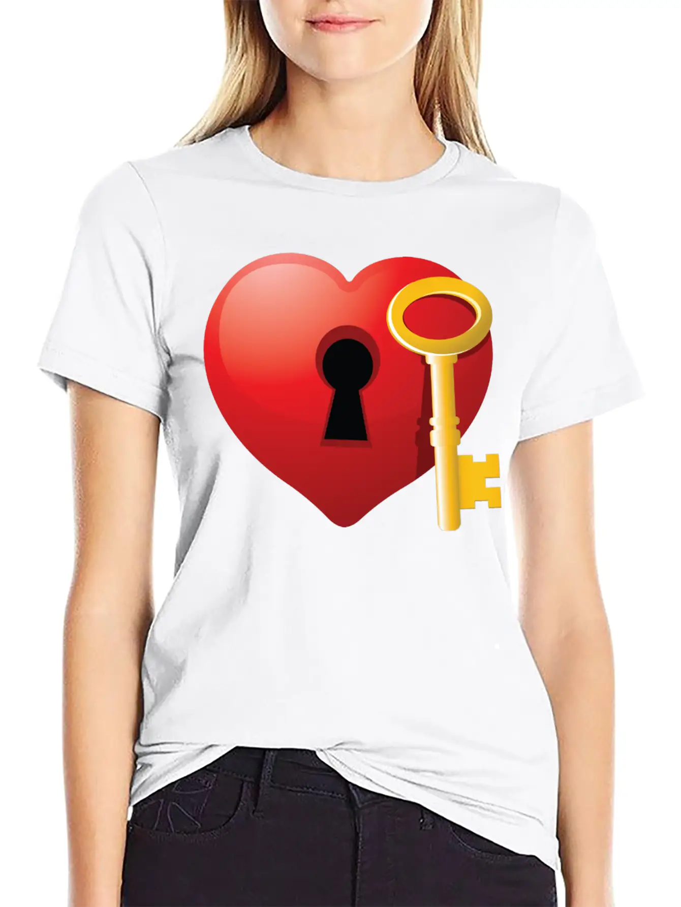 KEY TO YOUR HEART Timeless Short Sleeve Tee – Comfy And Minimalist Design