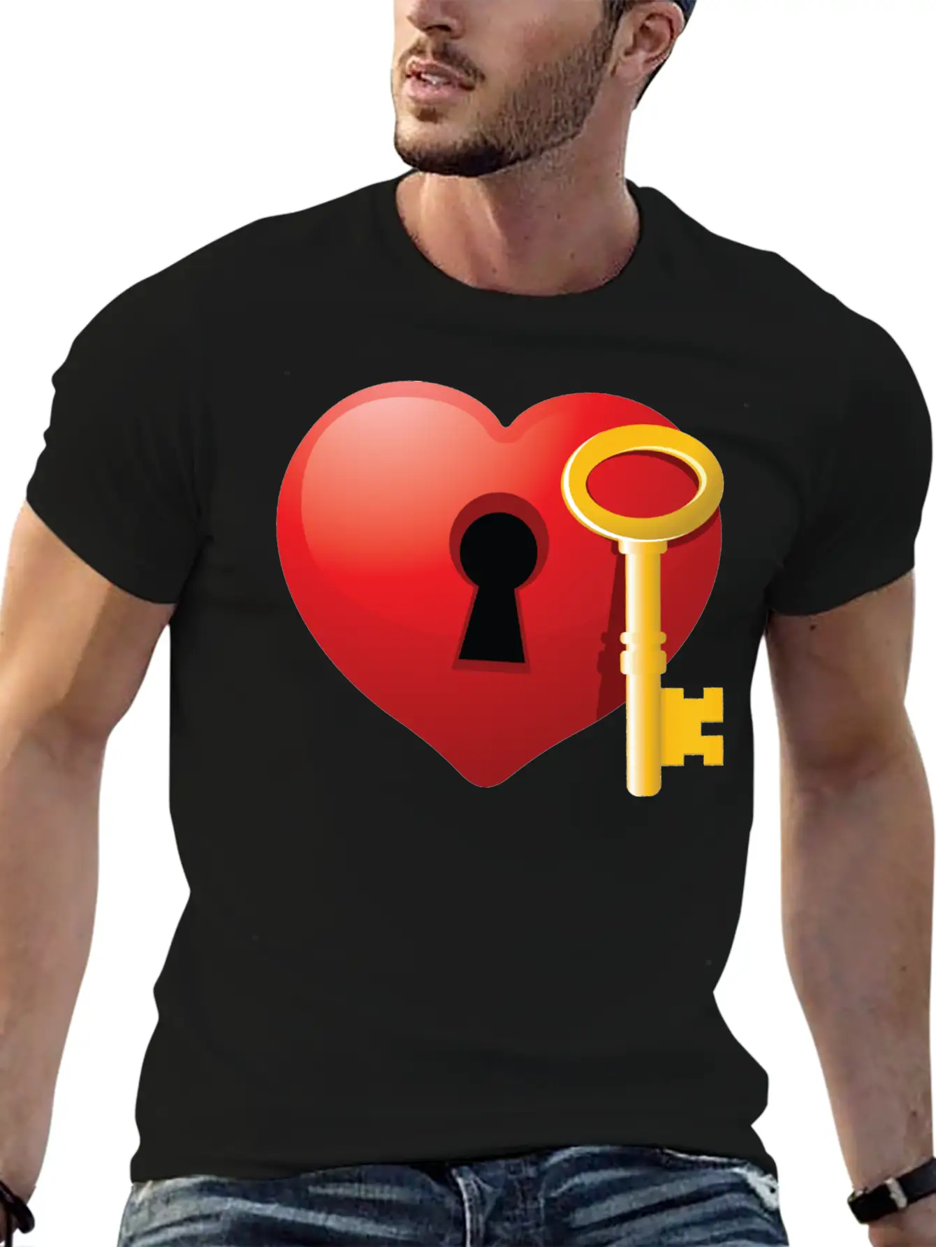 KEY TO YOUR HEART Timeless Short Sleeve Tee – Comfy And Minimalist Design