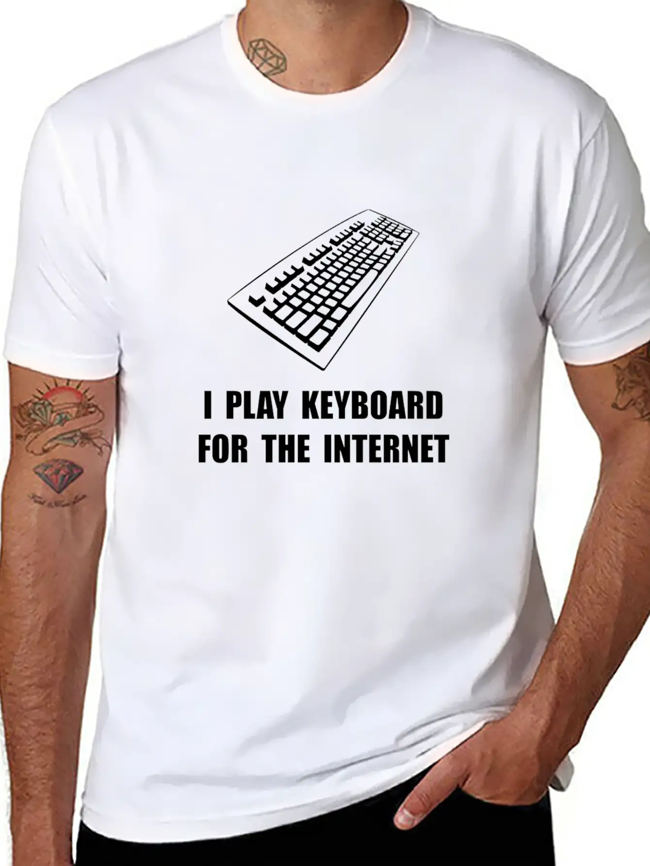 Keyboard Internet Unisex Short Sleeve Soft Cotton T-Shirt – Casual Everyday Wear