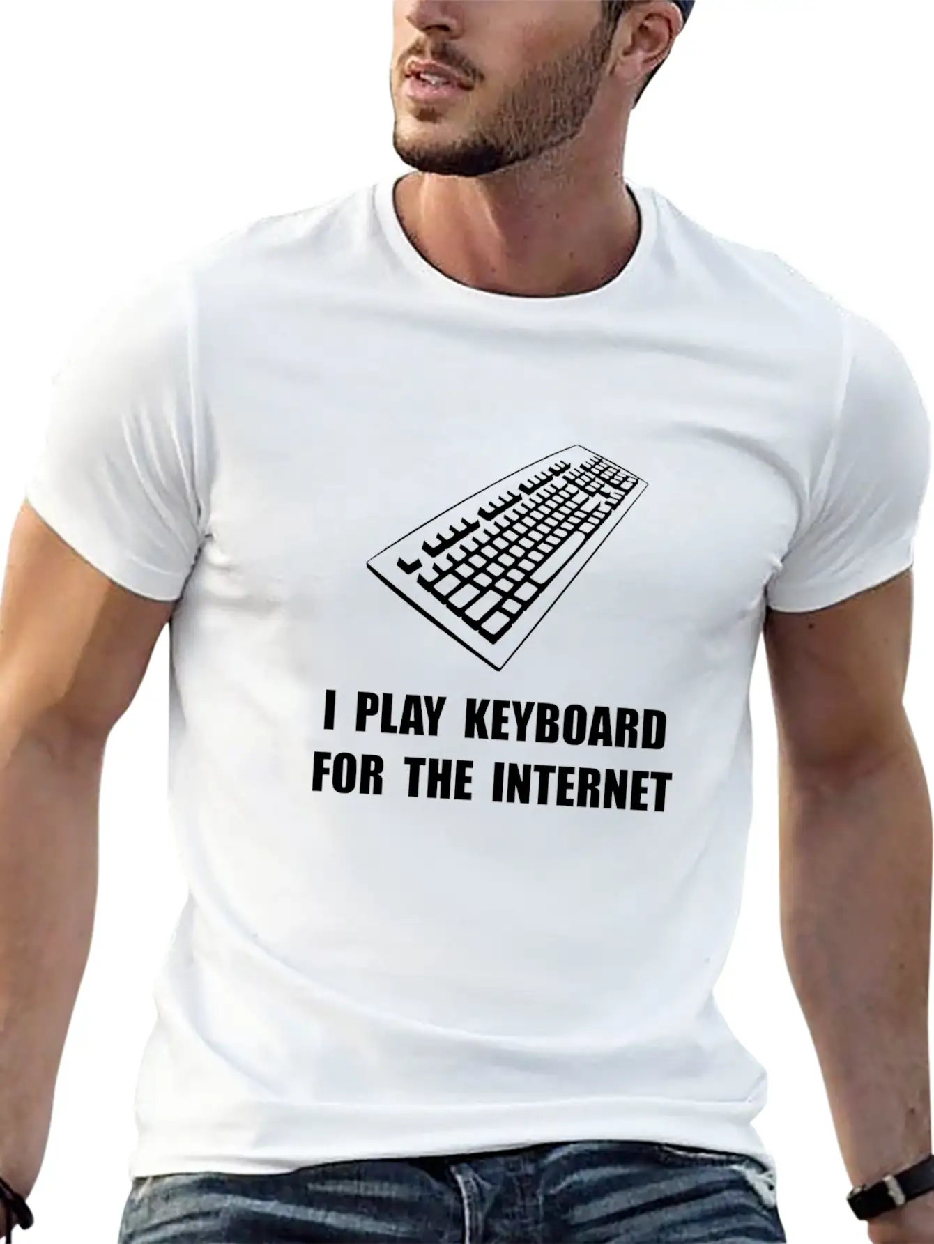 Keyboard Internet Unisex Short Sleeve Soft Cotton T-Shirt – Casual Everyday Wear