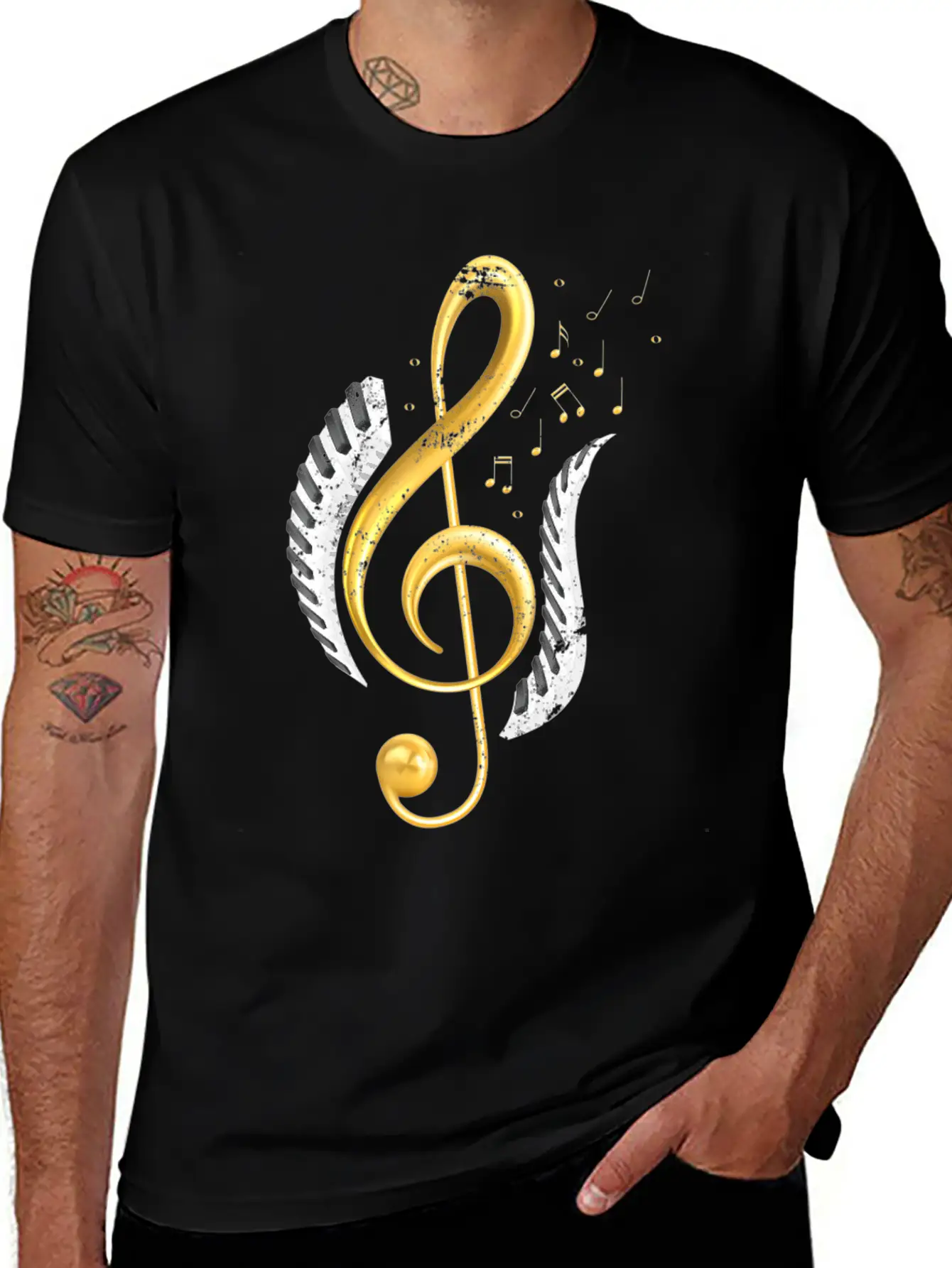 Keyboard Piano Player Treble Clef Pianist Piano Timeless Short Sleeve Tee – Comfy And Minimalist Design
