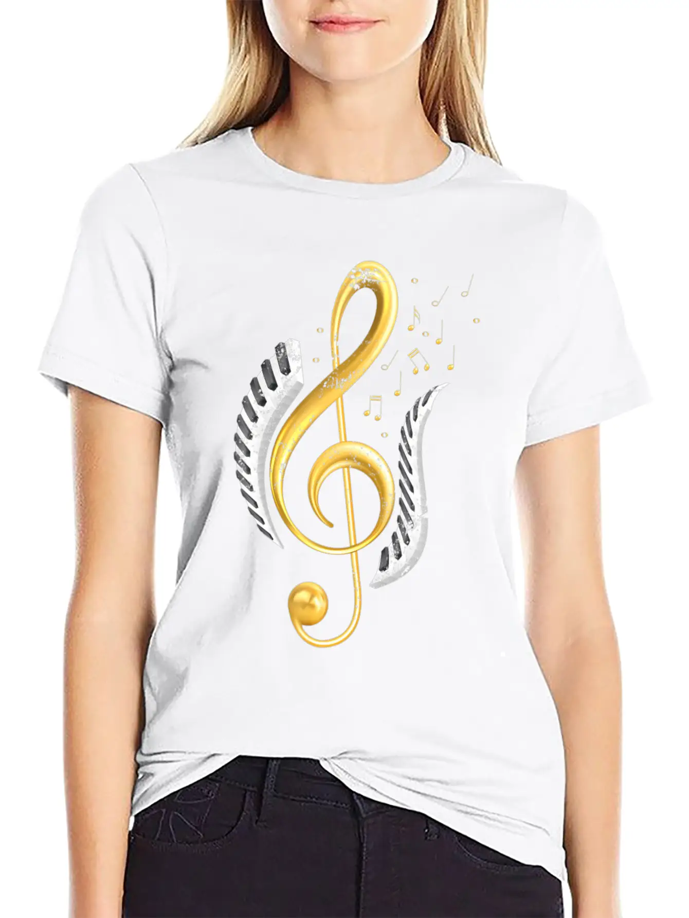 Keyboard Piano Player Treble Clef Pianist Piano Timeless Short Sleeve Tee – Comfy And Minimalist Design
