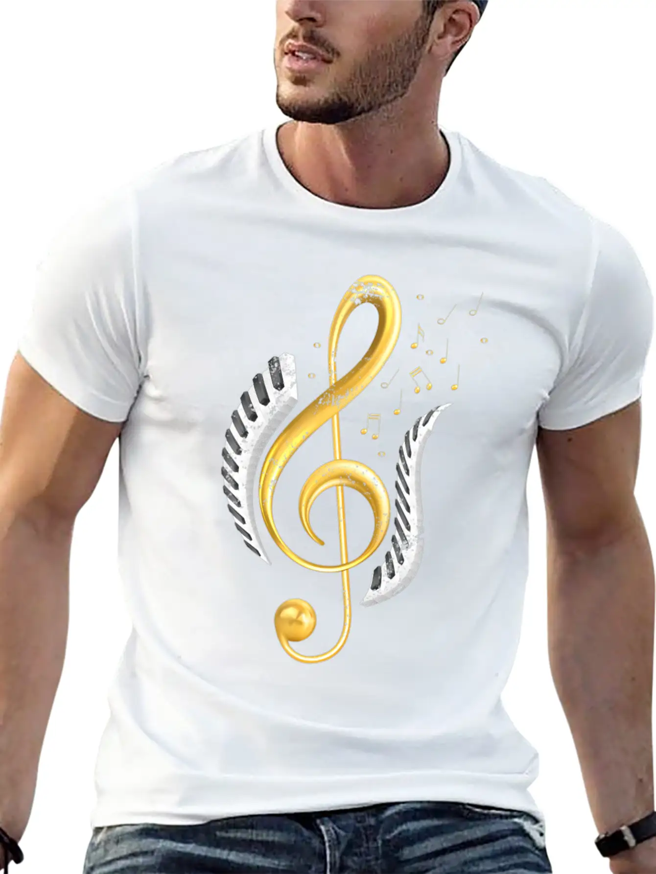 Keyboard Piano Player Treble Clef Pianist Piano Timeless Short Sleeve Tee – Comfy And Minimalist Design