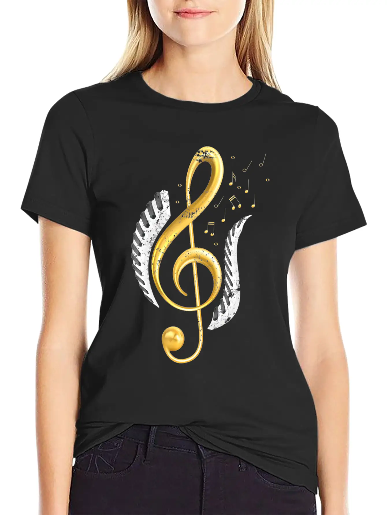 Keyboard Piano Player Treble Clef Pianist Piano Timeless Short Sleeve Tee – Comfy And Minimalist Design