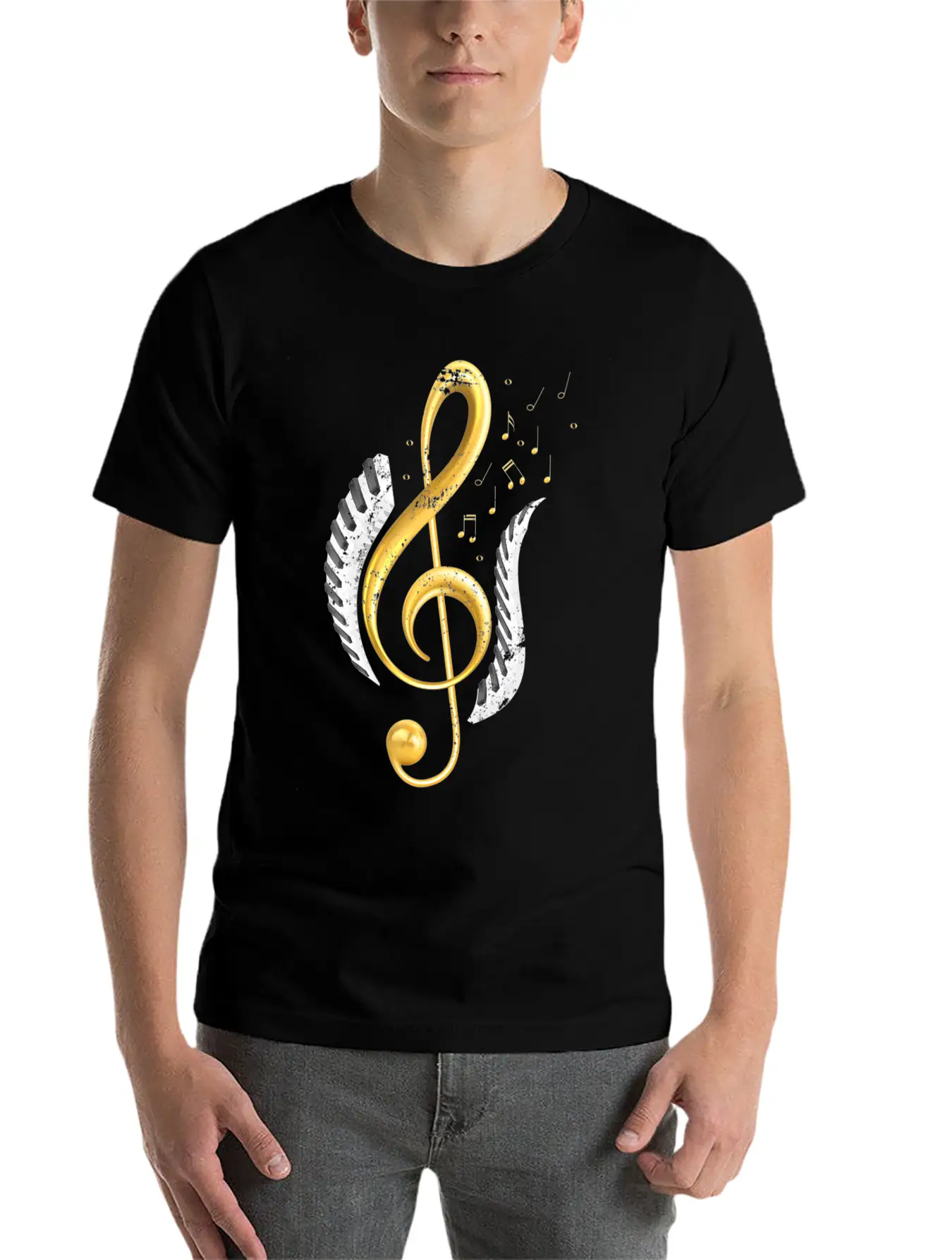 Keyboard Piano Player Treble Clef Pianist Piano Timeless Short Sleeve Tee – Comfy And Minimalist Design