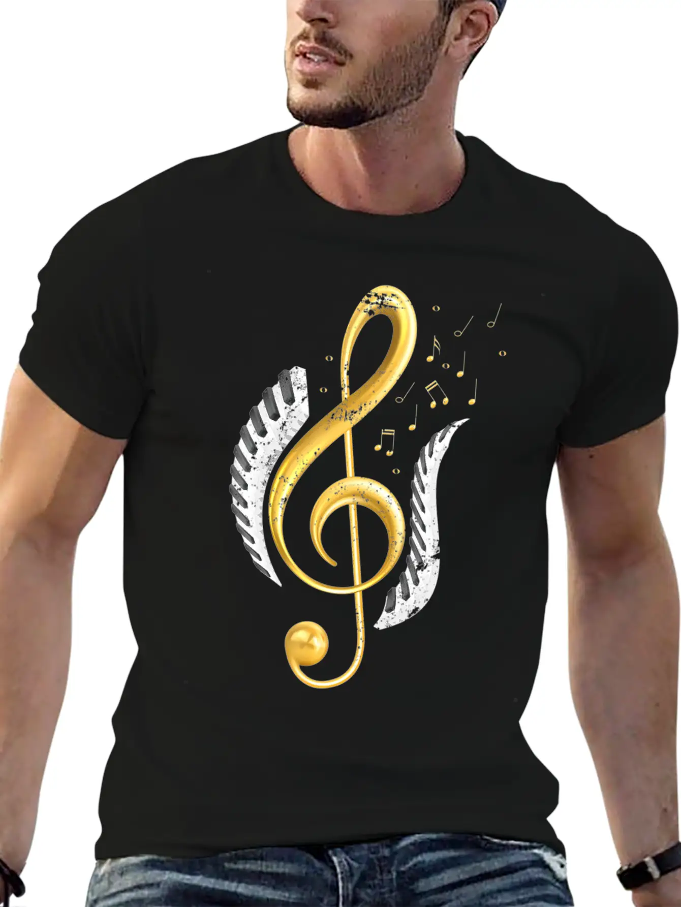 Keyboard Piano Player Treble Clef Pianist Piano Timeless Short Sleeve Tee – Comfy And Minimalist Design
