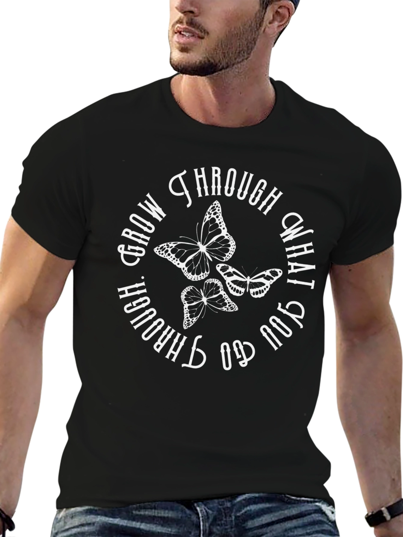 Grow Through What You Go Through Butterfly T-Shirt