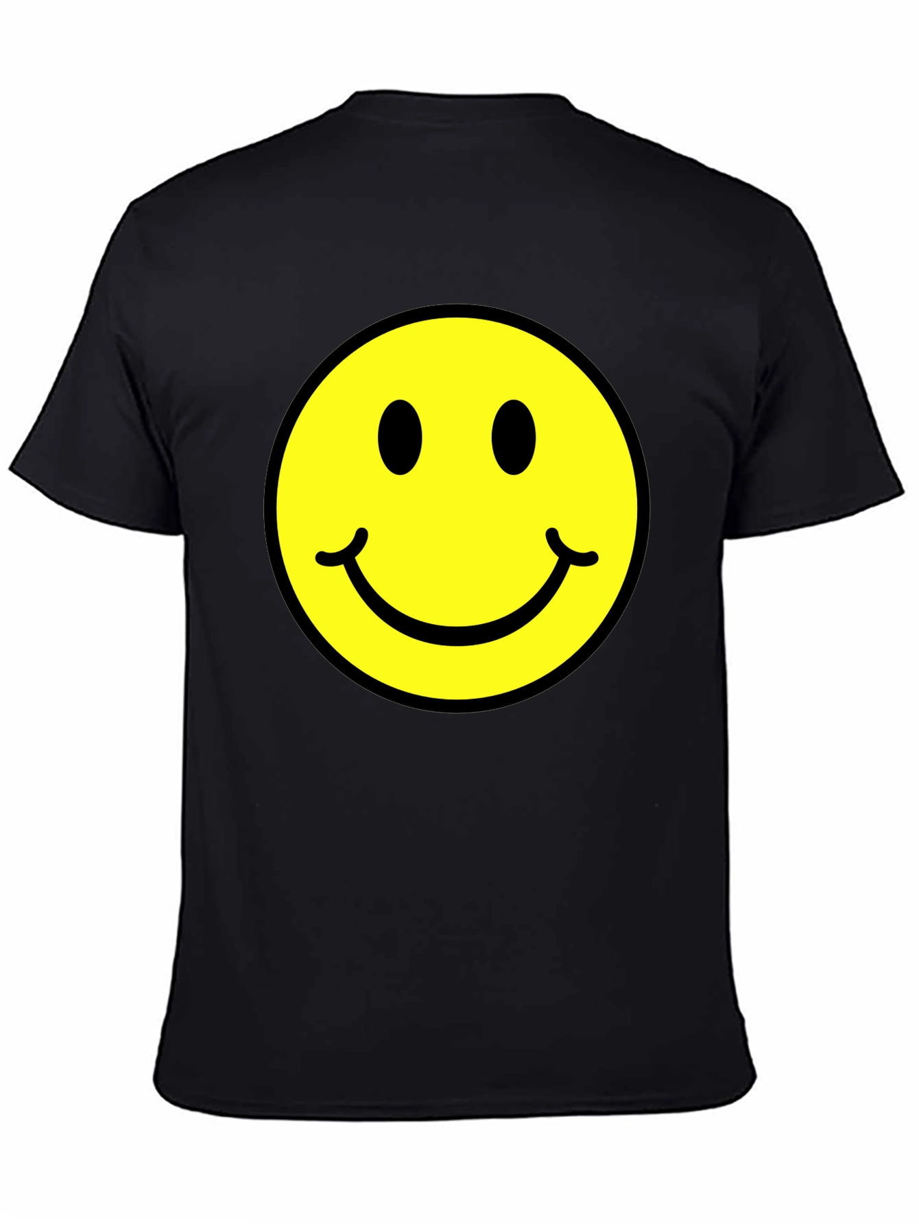 Smiley Face Graphic Black T-Shirt