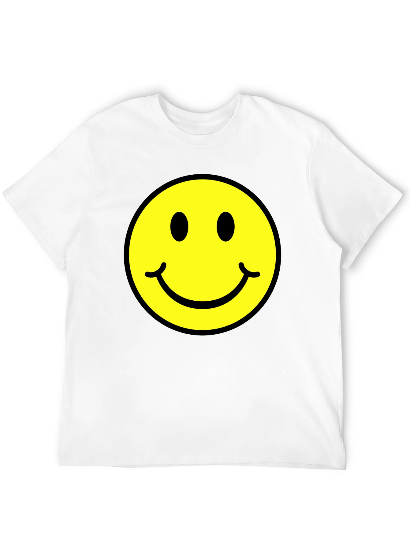 Smiley Face Graphic Black T-Shirt
