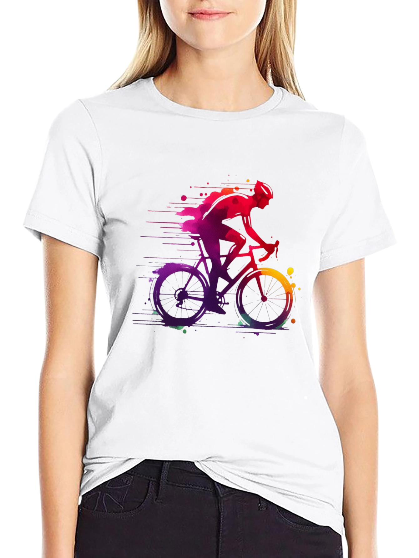 Mens Bicycle Graphic Tee - Vibrant Cycling Shirt