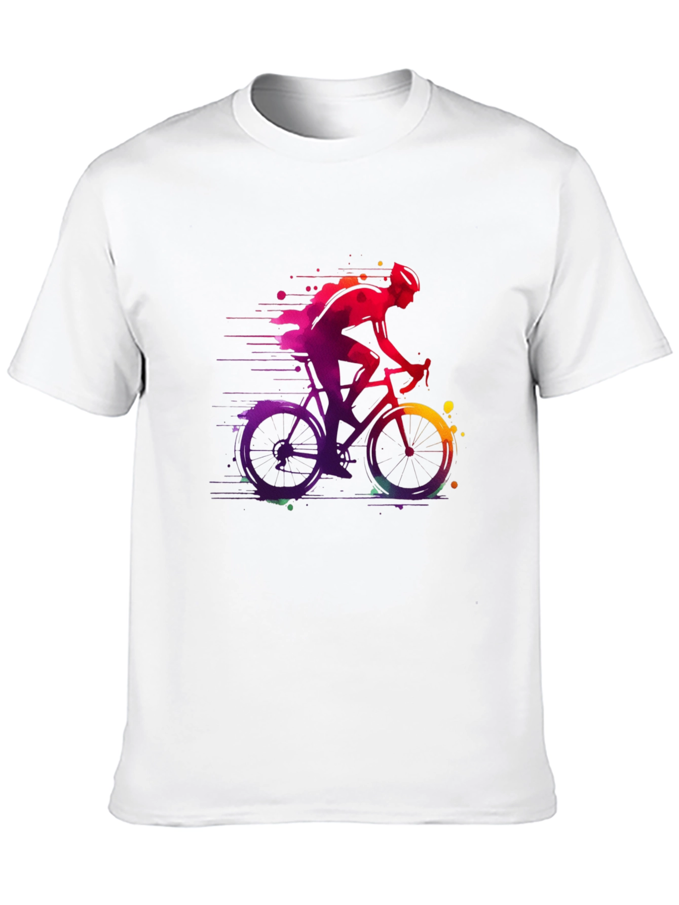 Mens Bicycle Graphic Tee - Vibrant Cycling Shirt