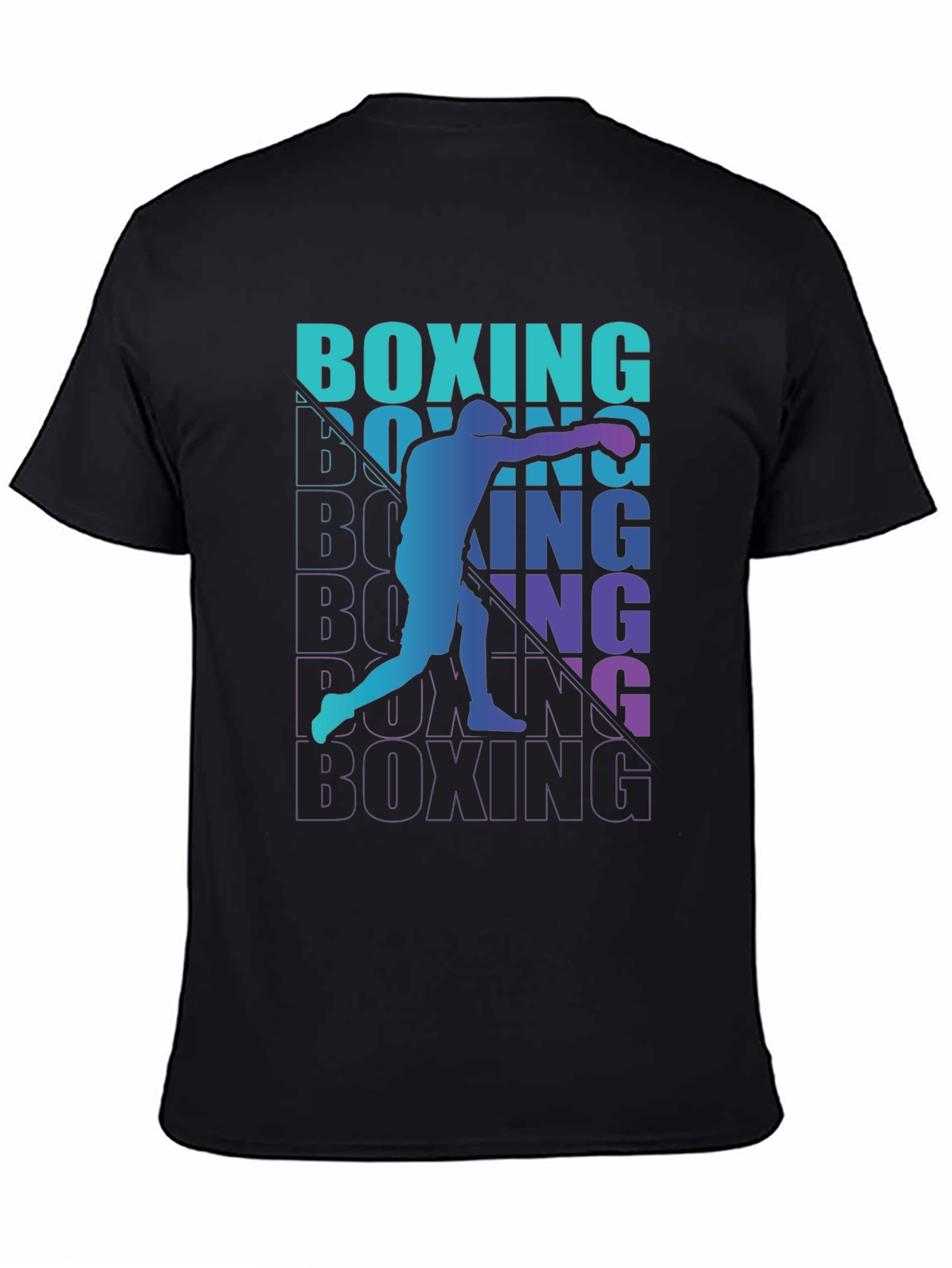 Boxing Silhouette Graphic Tee - Sport Style