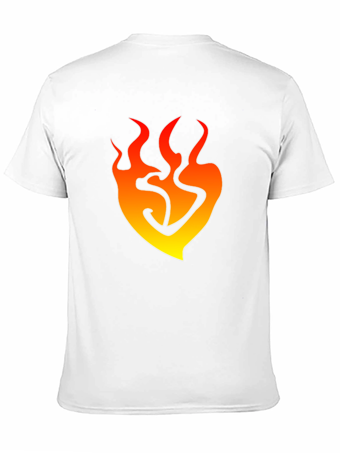 Flame Heart Graphic T-Shirt - Trendy Black Tee