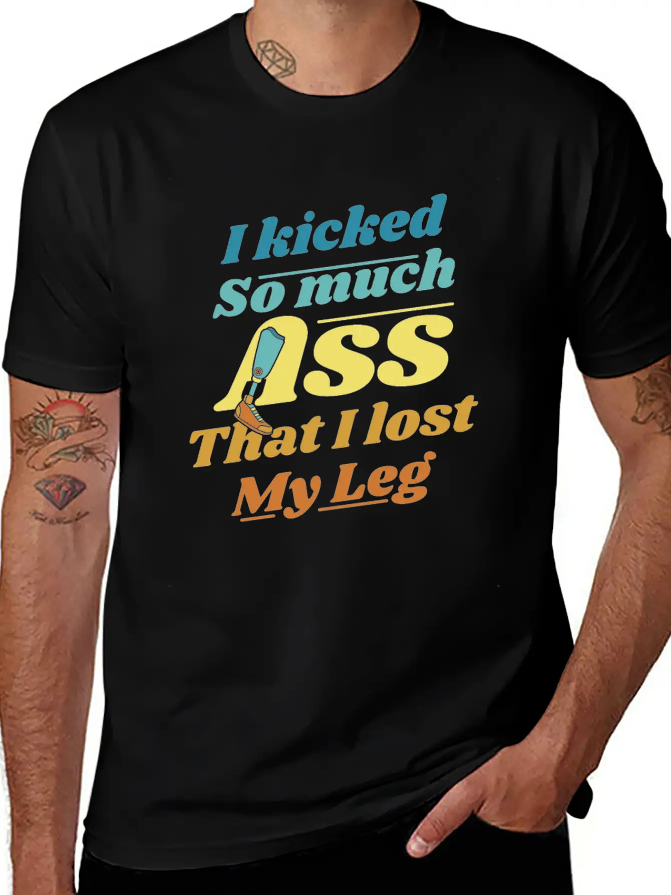 Kicked So Much Ass That I Lost My Leg User Leg Timeless Short Sleeve Tee – Comfy And Minimalist Design