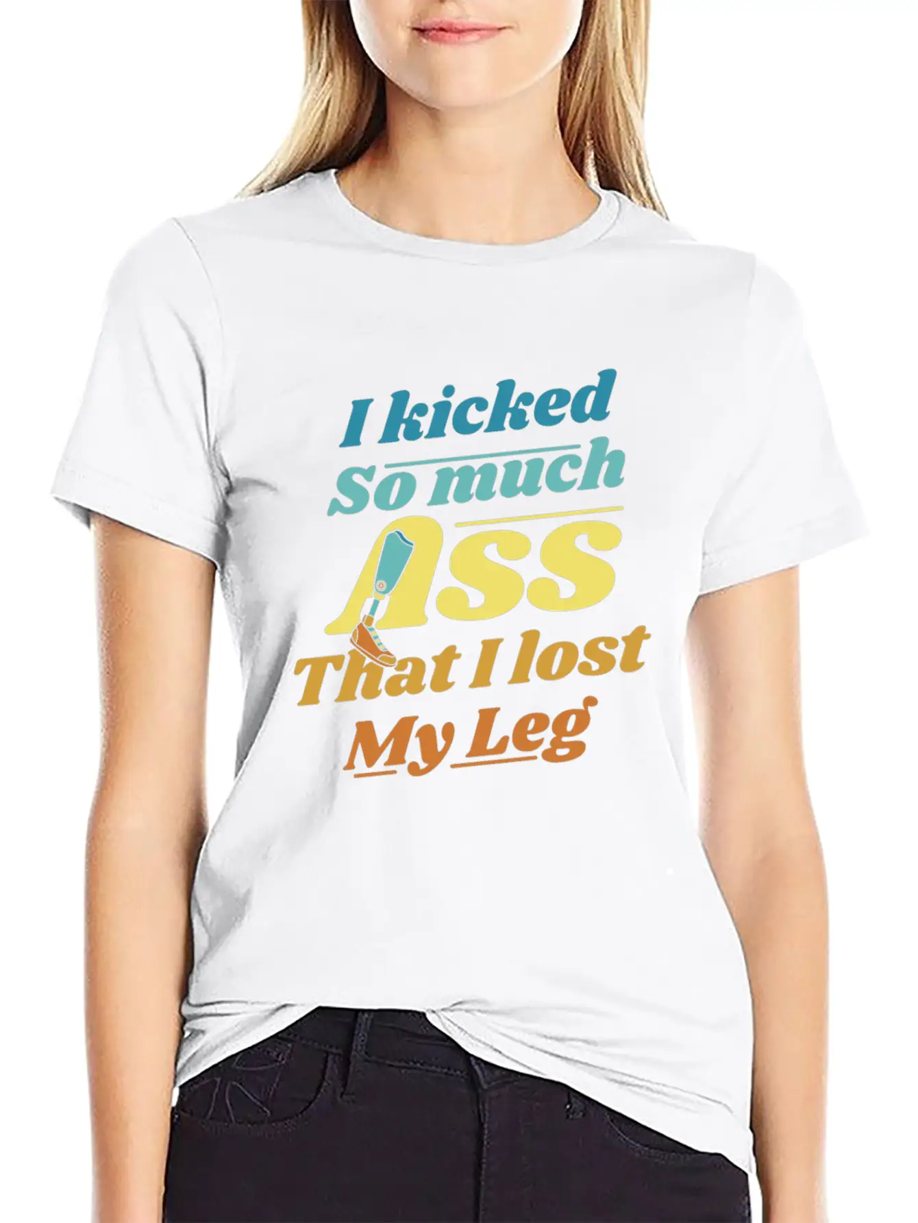 Kicked So Much Ass That I Lost My Leg User Leg Timeless Short Sleeve Tee – Comfy And Minimalist Design