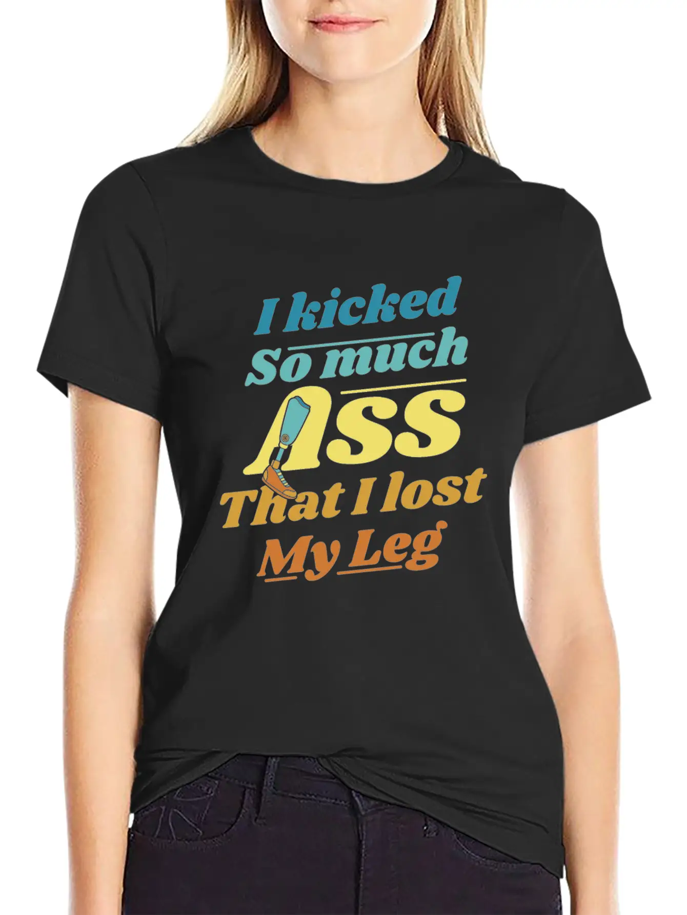 Kicked So Much Ass That I Lost My Leg User Leg Timeless Short Sleeve Tee – Comfy And Minimalist Design