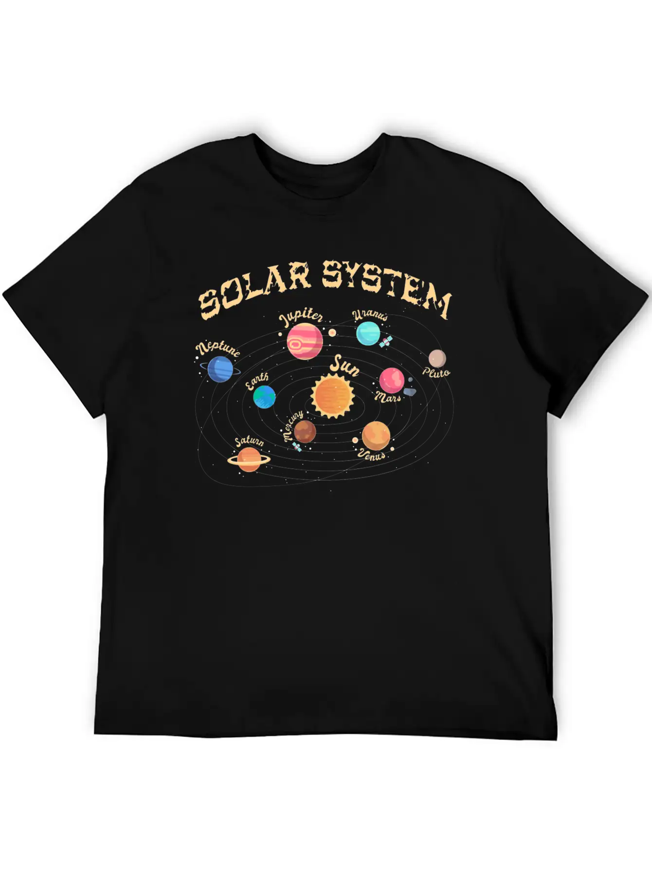 Kids Solar System Planets Outer Space Knowledge Comfortable Minimalist Graphic Tee – Summer Style Essential