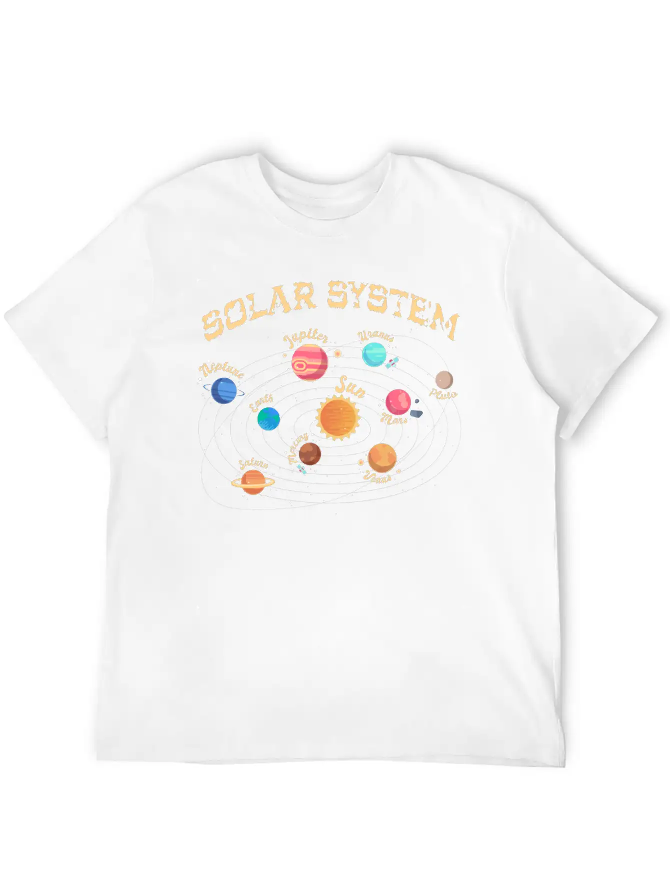 Kids Solar System Planets Outer Space Knowledge Comfortable Minimalist Graphic Tee – Summer Style Essential