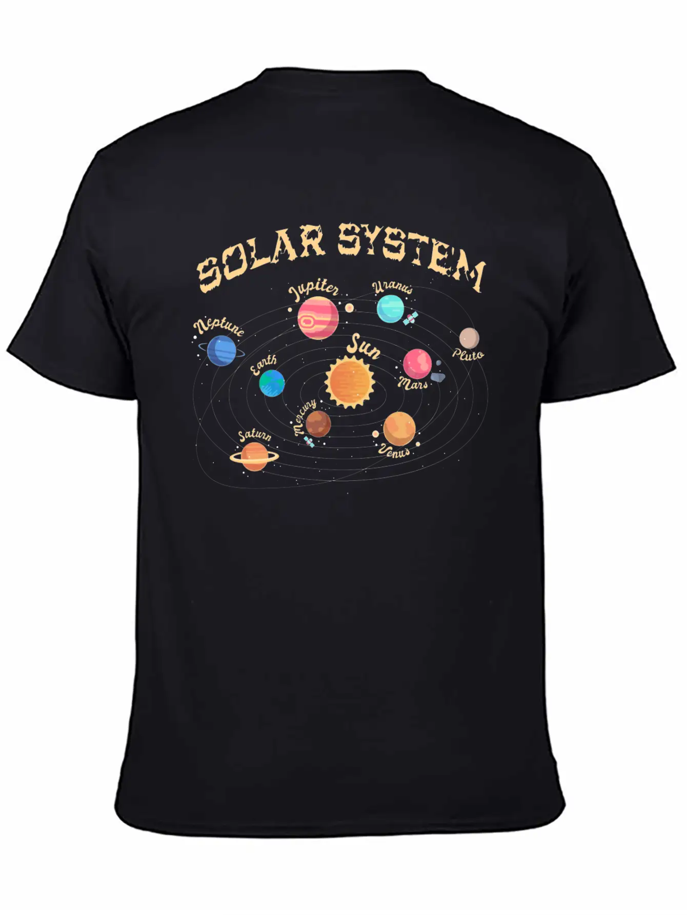 Kids Solar System Planets Outer Space Knowledge Comfortable Minimalist Graphic Tee – Summer Style Essential