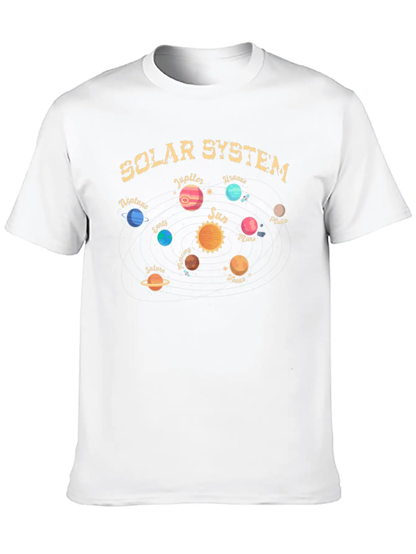 Kids Solar System Planets Outer Space Knowledge Comfortable Minimalist Graphic Tee – Summer Style Essential