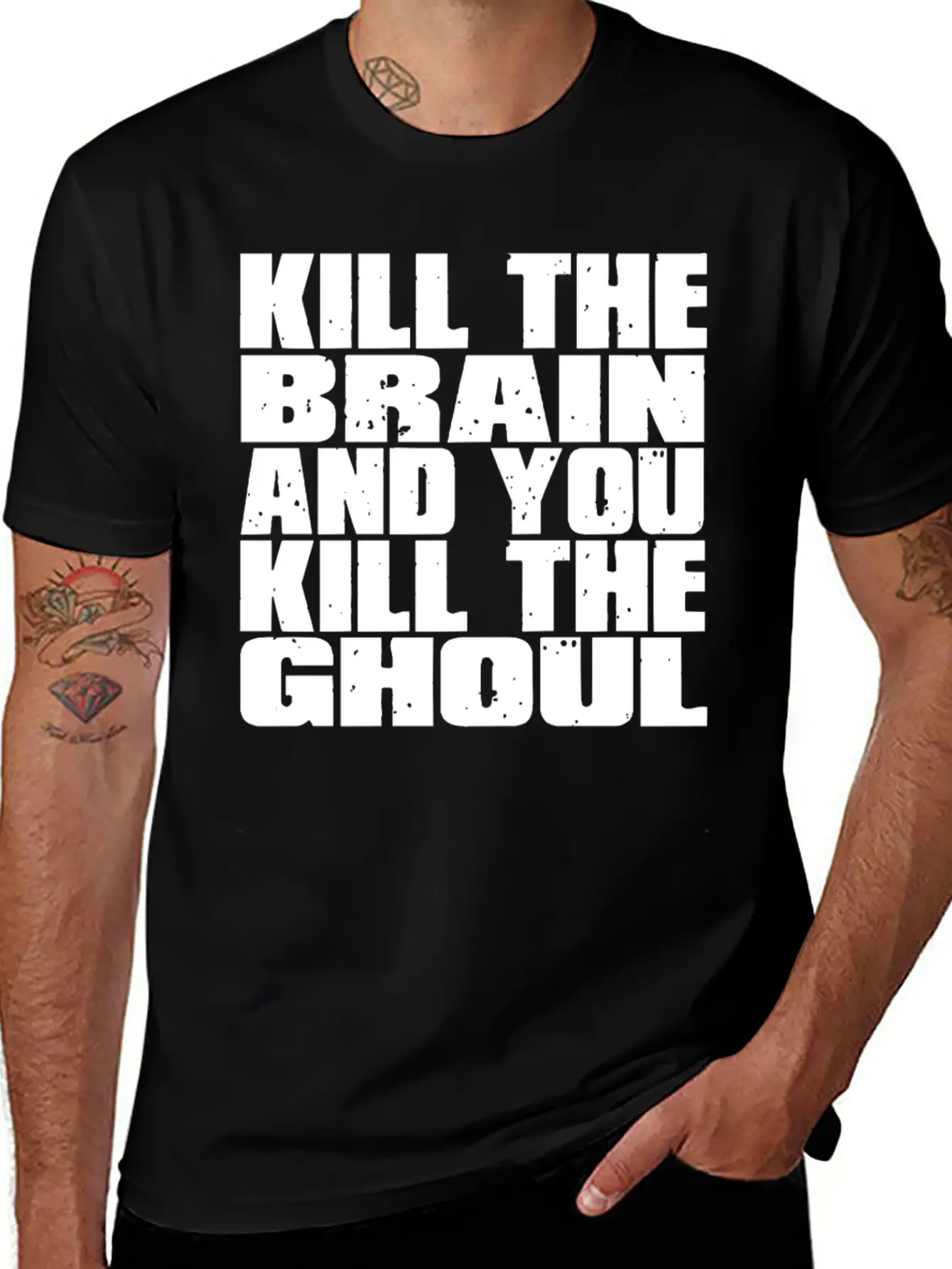 Kill The Brain And You Kill The Ghoul Unisex Short Sleeve Soft Cotton T-Shirt – Casual Everyday Wear