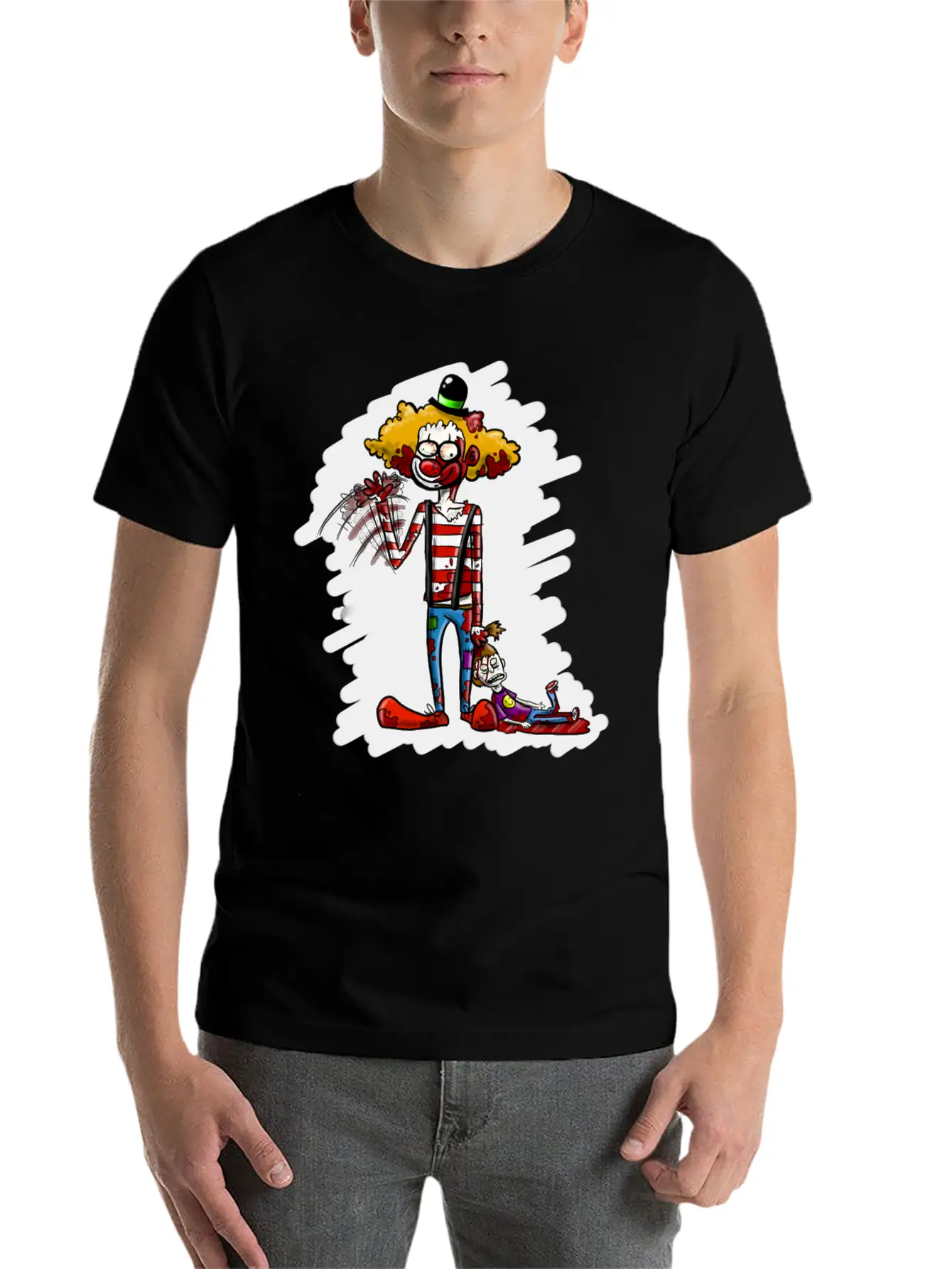 Killer Clown Stylish Everyday T-Shirt – Unisex Basic Cotton Tee
