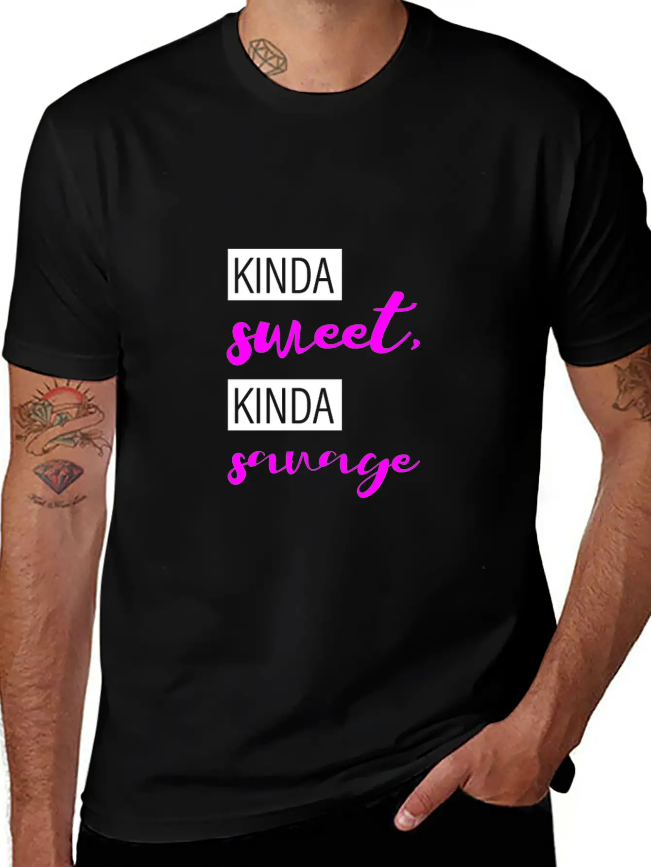 Kinda Sweet, Kinda Savage 3 Stylish Everyday T-Shirt – Unisex Basic Cotton Tee