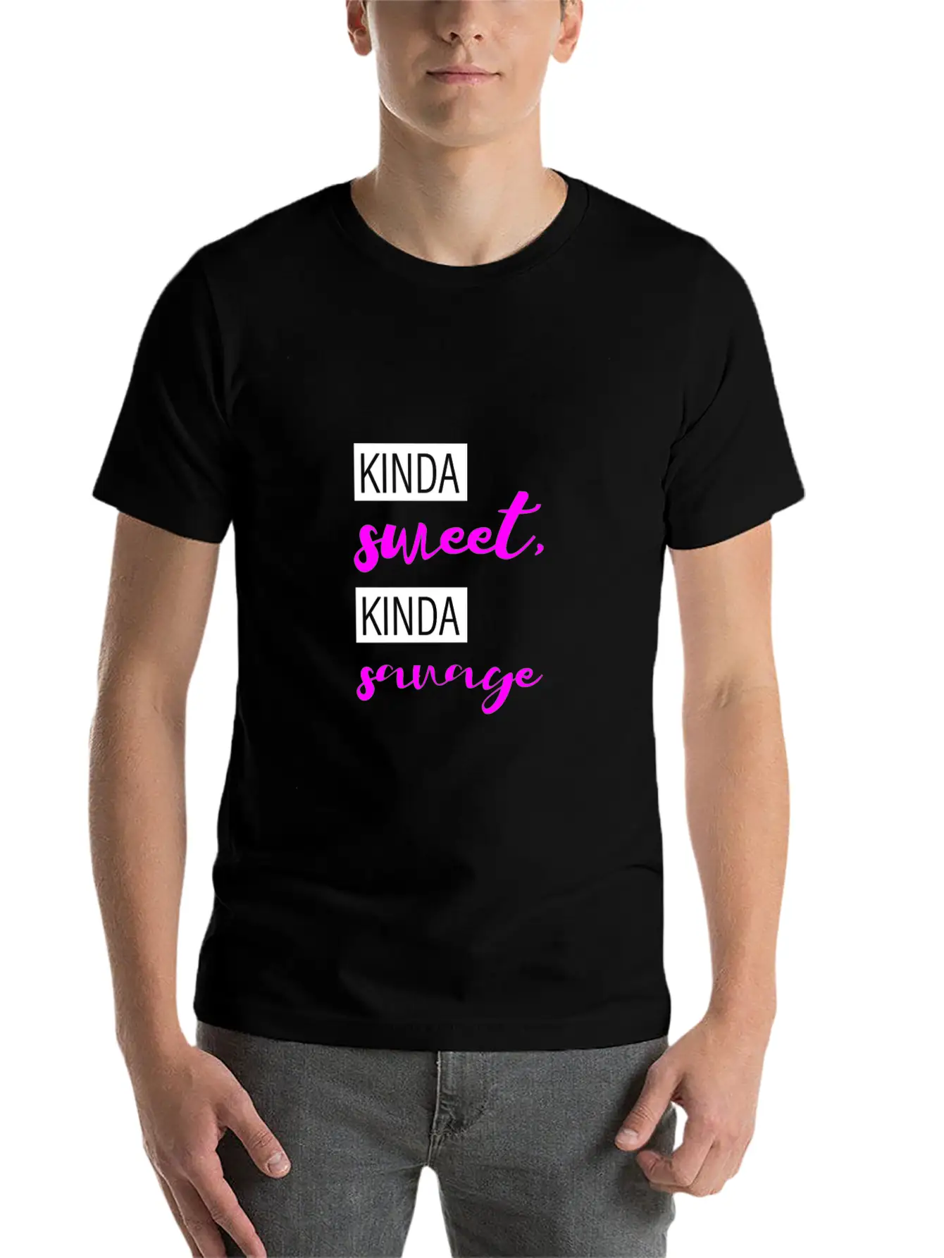 Kinda Sweet, Kinda Savage 3 Stylish Everyday T-Shirt – Unisex Basic Cotton Tee