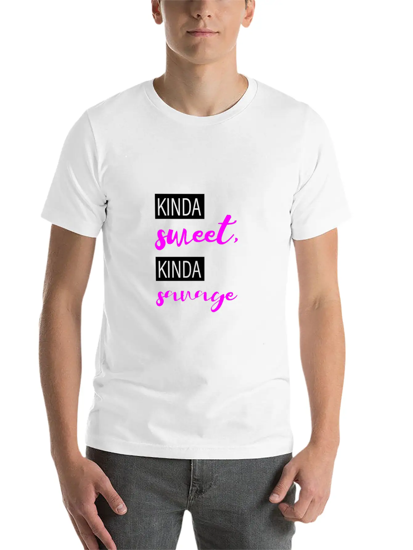 Kinda Sweet, Kinda Savage 3 Stylish Everyday T-Shirt – Unisex Basic Cotton Tee