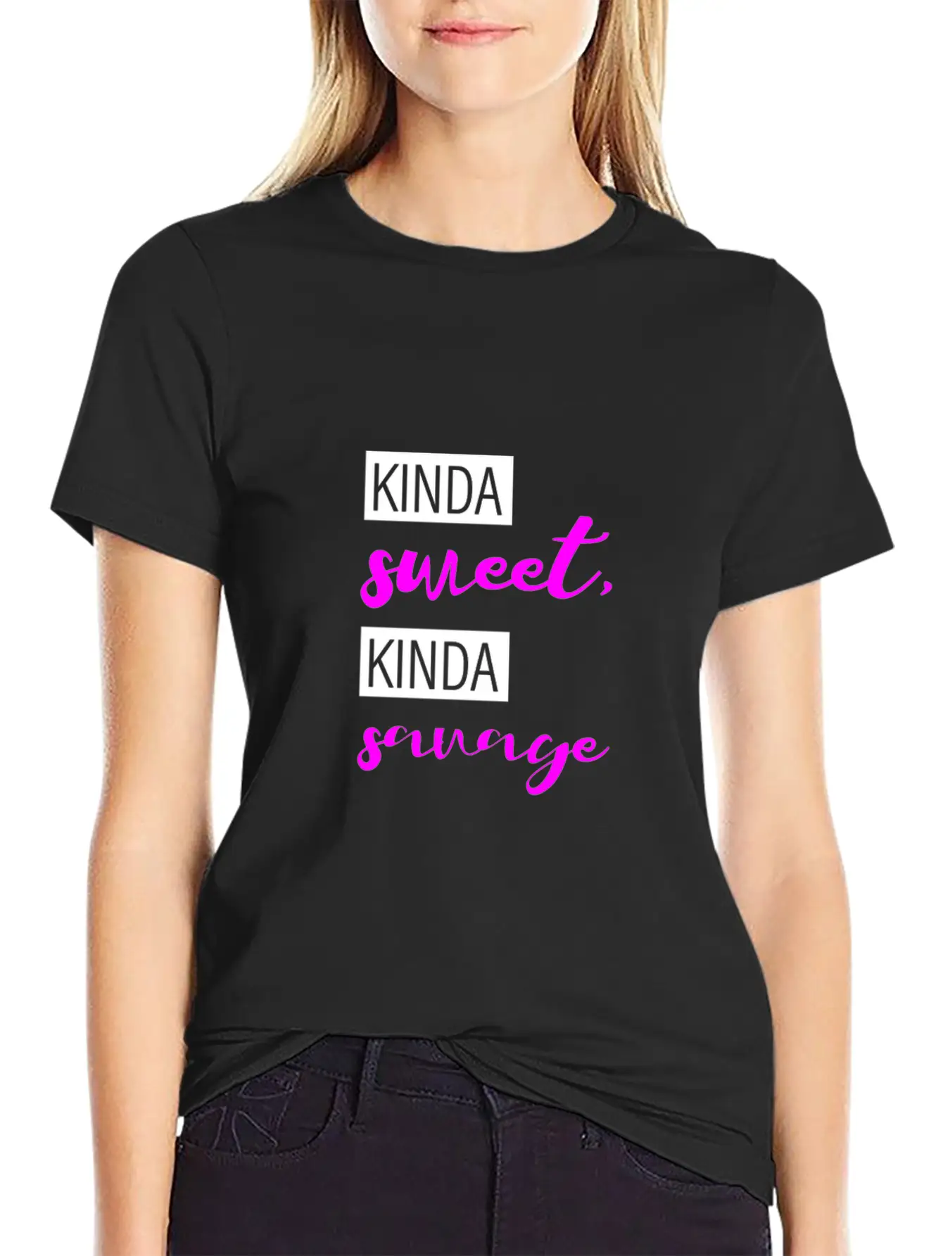 Kinda Sweet, Kinda Savage 3 Stylish Everyday T-Shirt – Unisex Basic Cotton Tee