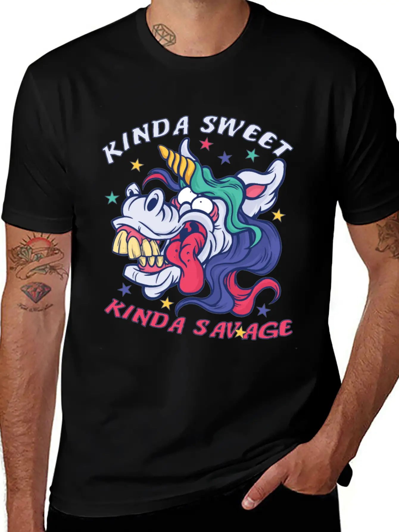 Kinda Sweet Kinda Savage Unicorn Essential Unisex Summer Tee – Soft Cotton Casual Fit