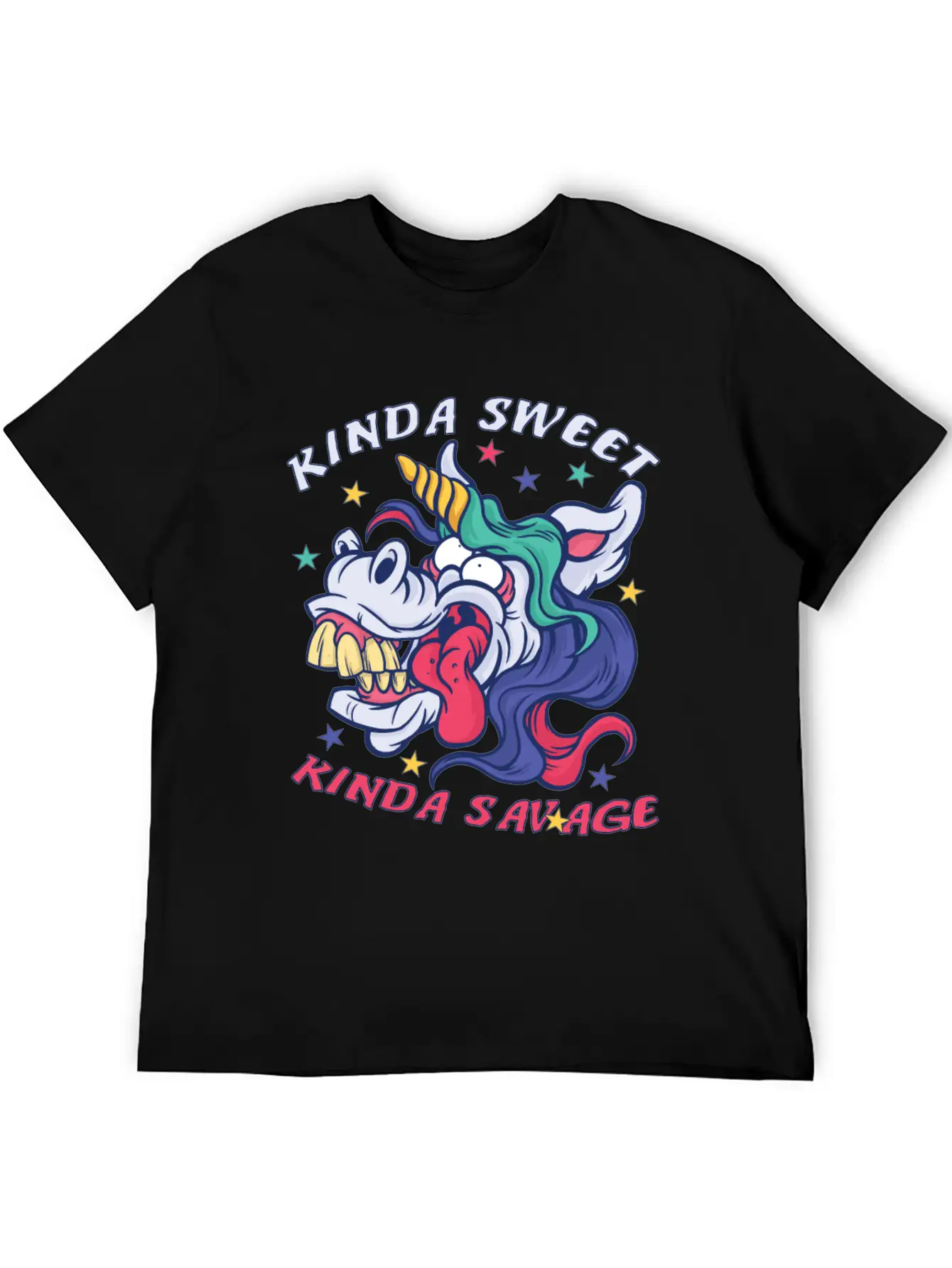 Kinda Sweet Kinda Savage Unicorn Essential Unisex Summer Tee – Soft Cotton Casual Fit
