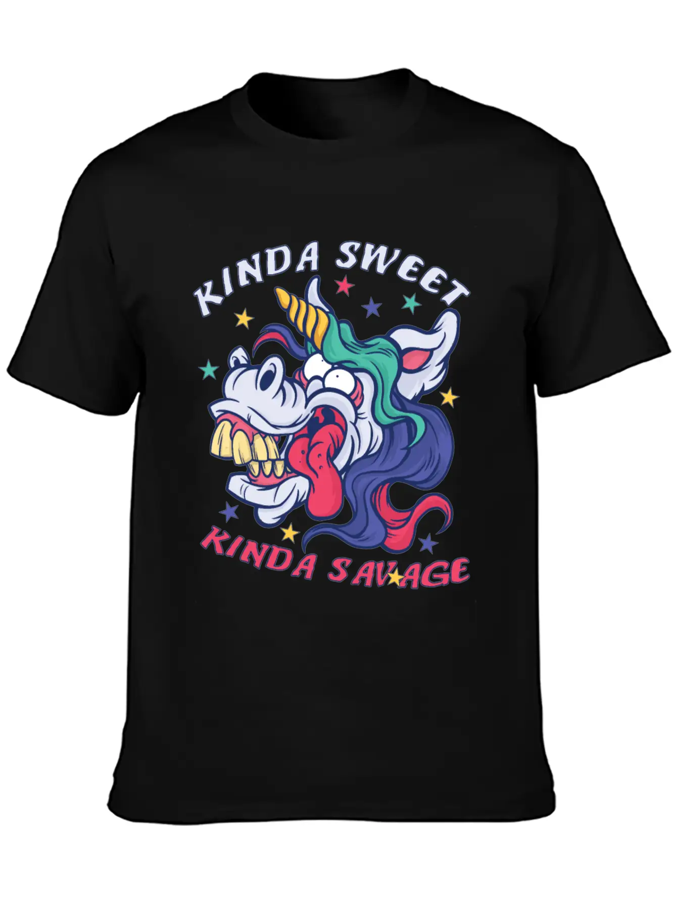 Kinda Sweet Kinda Savage Unicorn Essential Unisex Summer Tee – Soft Cotton Casual Fit