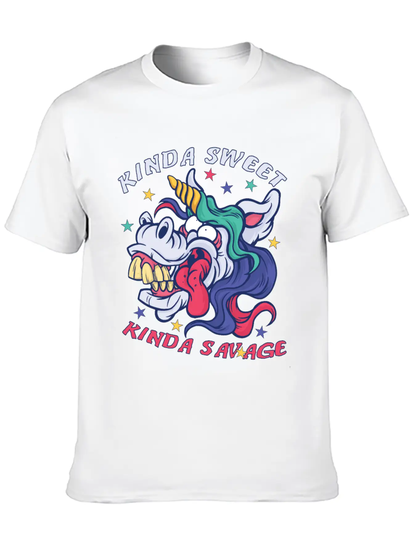 Kinda Sweet Kinda Savage Unicorn Essential Unisex Summer Tee – Soft Cotton Casual Fit