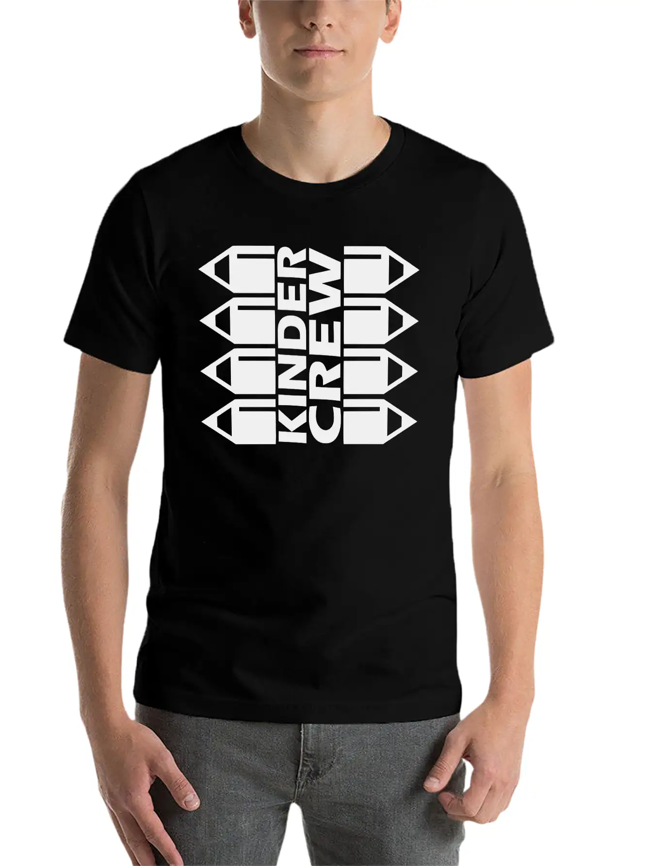 Kinder Crew Pencil Comfortable Minimalist Graphic Tee – Summer Style Essential