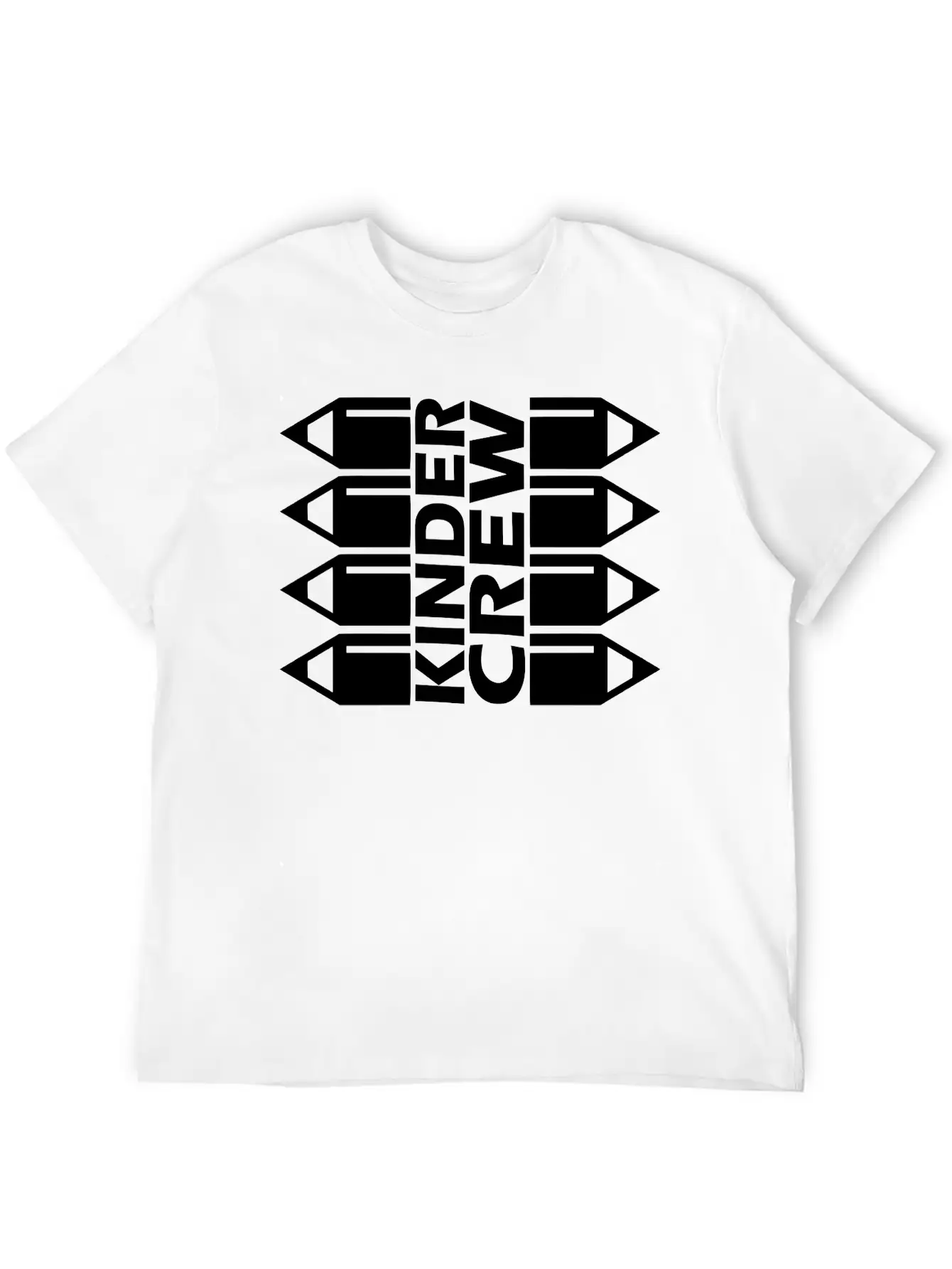 Kinder Crew Pencil Comfortable Minimalist Graphic Tee – Summer Style Essential