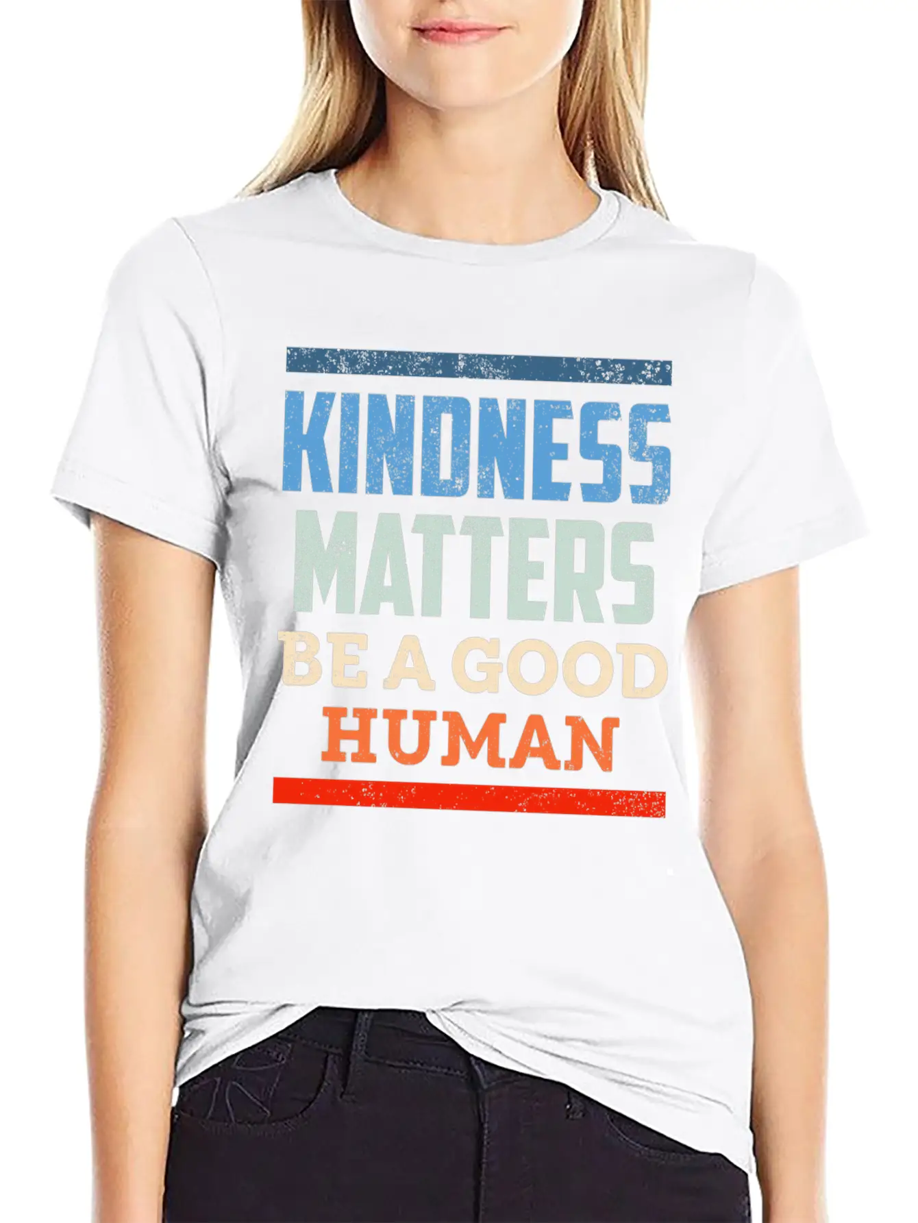 Kindness Positiv Human Kind Equality Comfortable Minimalist Graphic Tee – Summer Style Essential