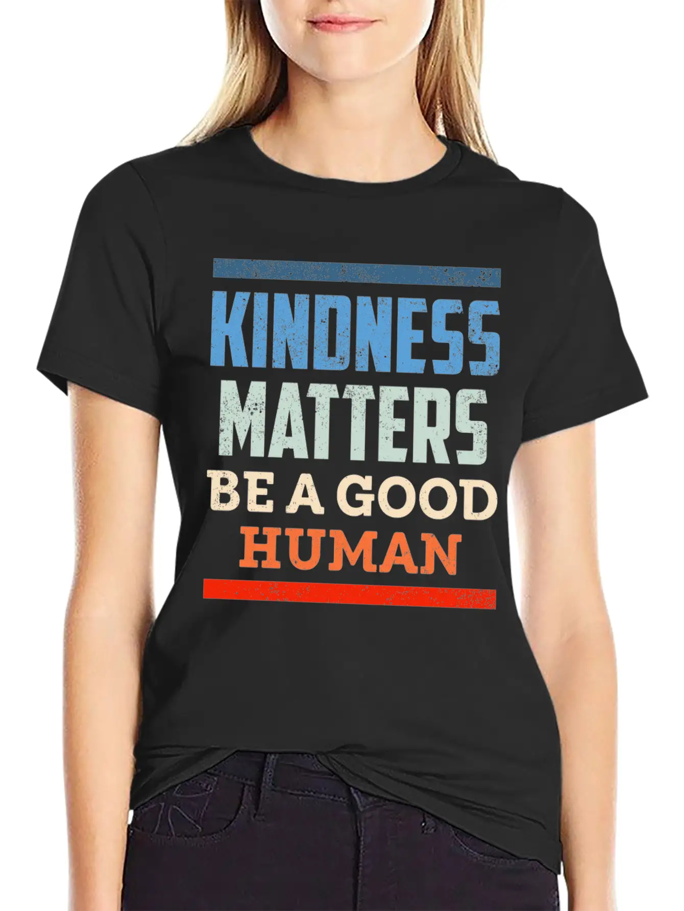 Kindness Positiv Human Kind Equality Comfortable Minimalist Graphic Tee – Summer Style Essential